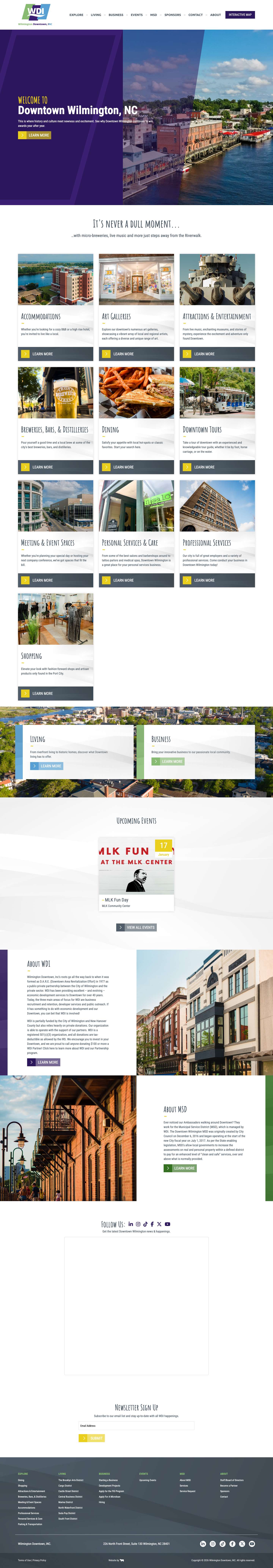 Home – Wilmington Downtown, iNC - Full Screenshot