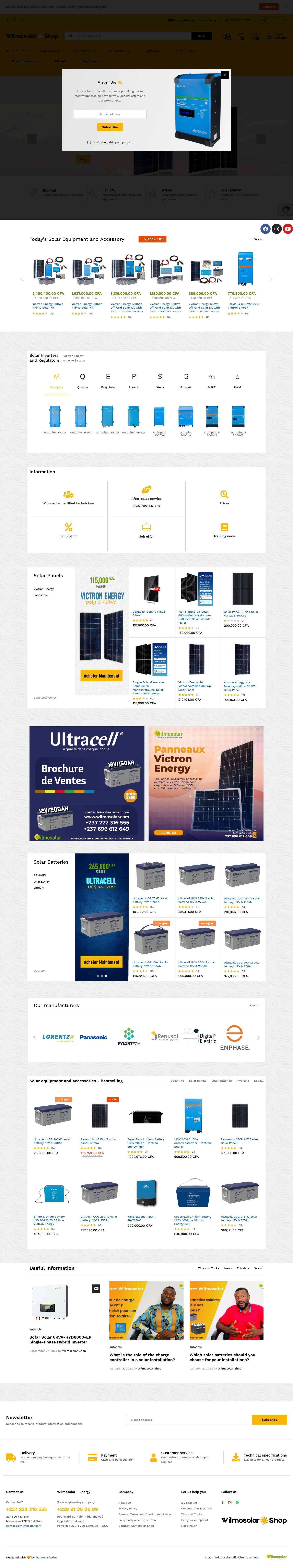 Accueil - Wilmosolar Shop - Full Screenshot