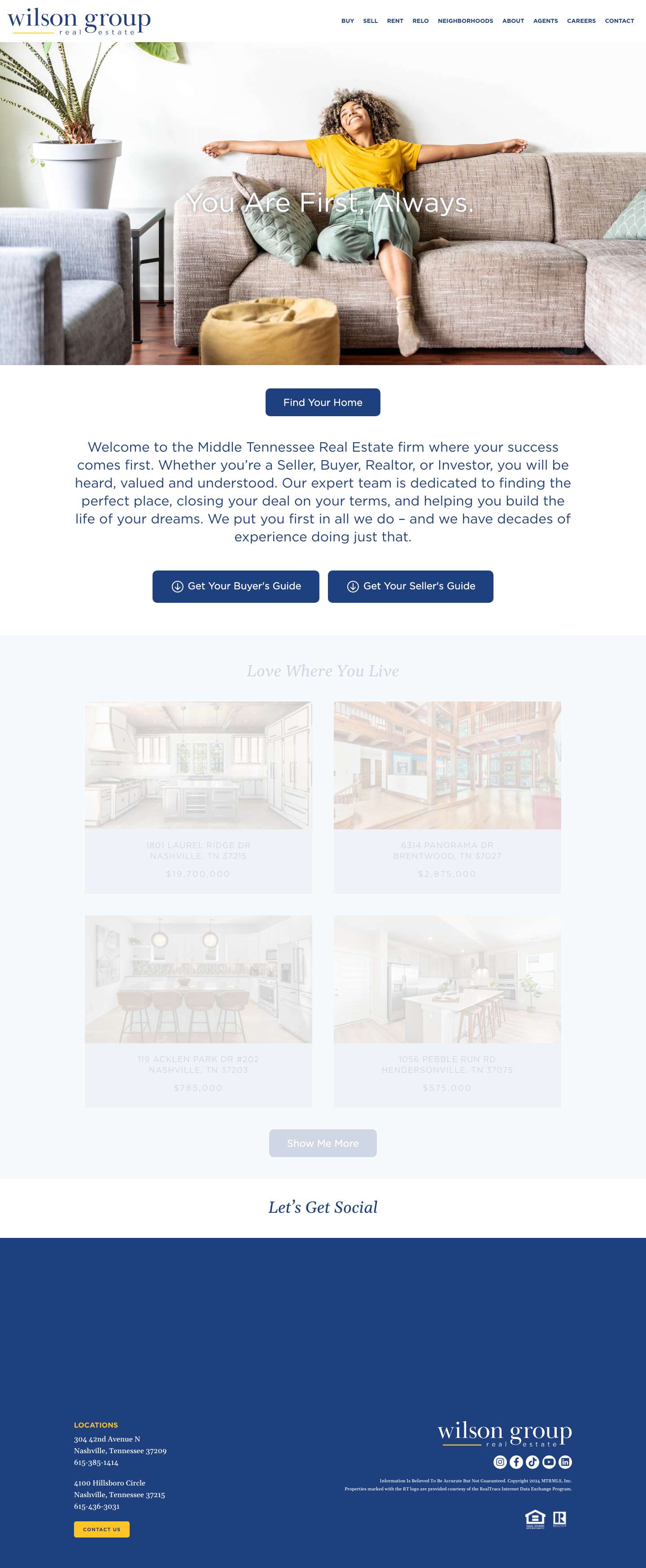 Wilson Group Real EstateWilson Group Real Estate – Nashville, TN - Full Screenshot