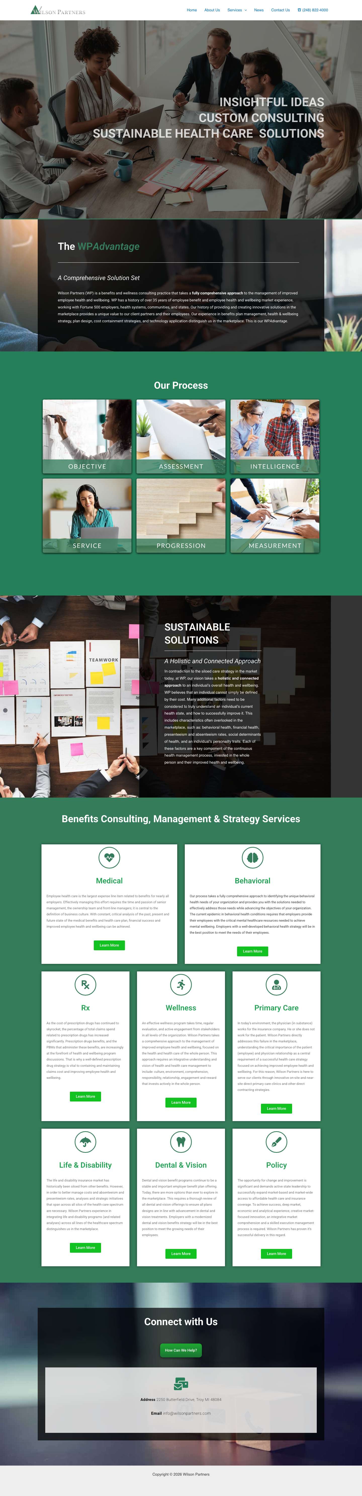 Benefits Consultants | Healthcare Cost Management | Wilson Partners - Full Screenshot