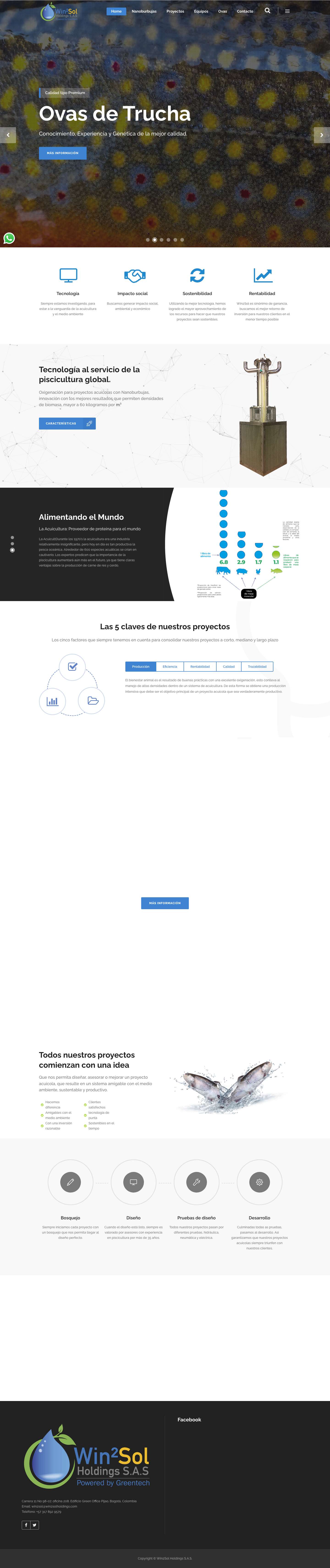 Win2Sol Holdings – Proyectos de Acuicultura, piscicultura, biofloc, maricultura, oxigenacion con nanoburbujas. - Full Screenshot
