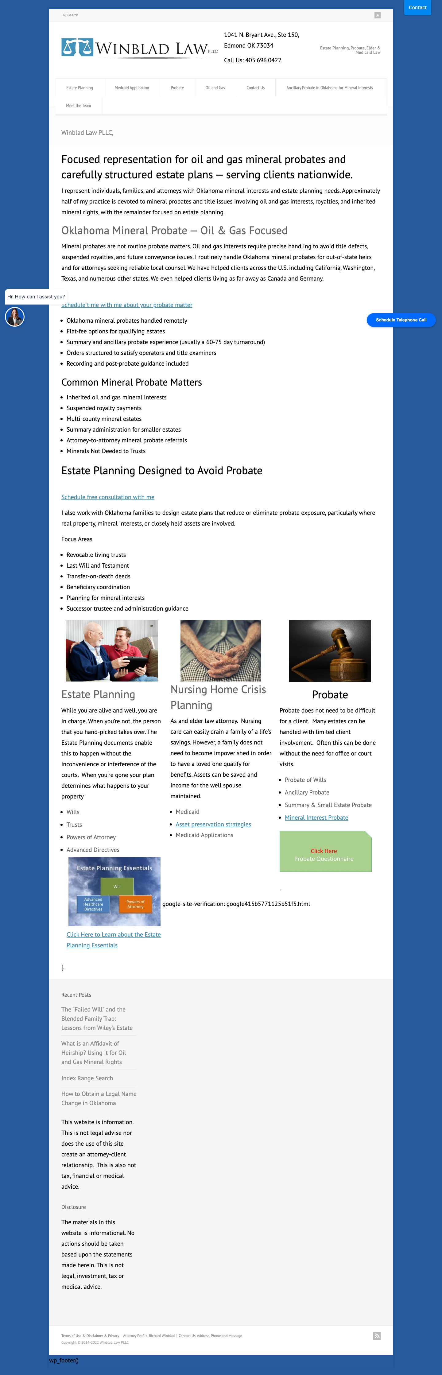 Estate Planning, Elder Law, Aircraft Trusts, Probate - Full Screenshot