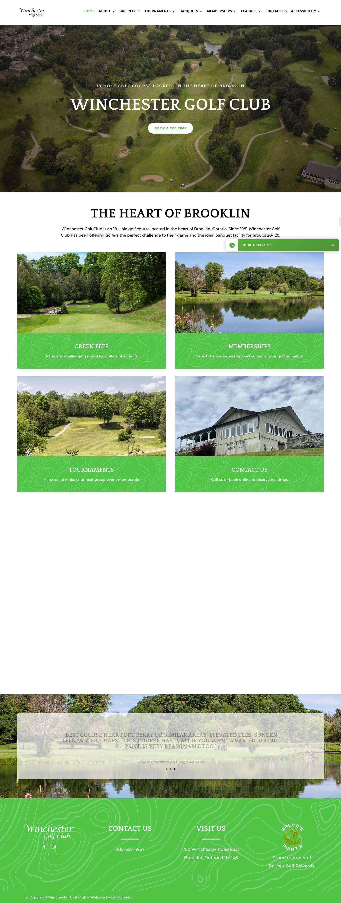 Winchester Golf Club - Golf Club in Brooklin, ON - Full Screenshot