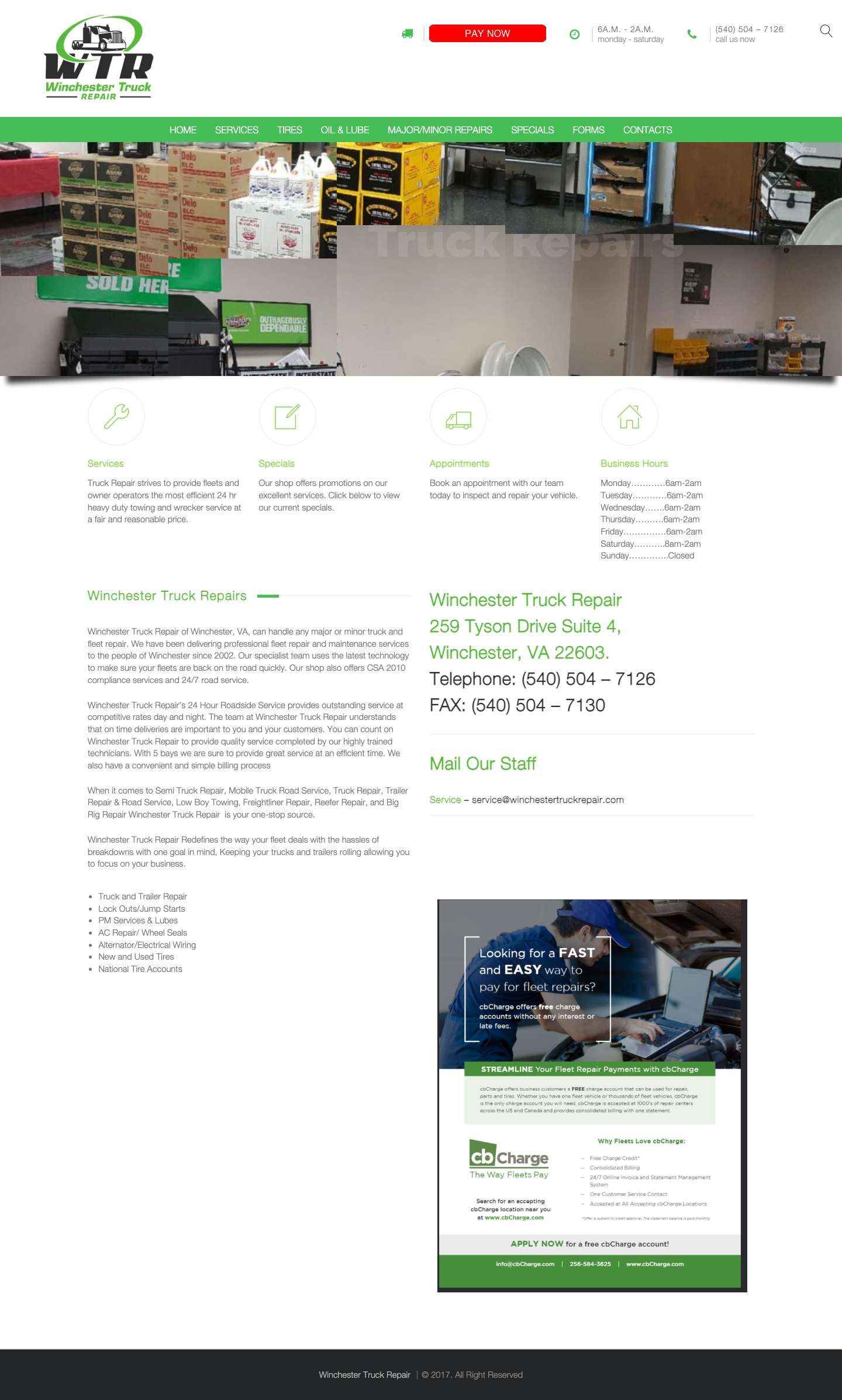 Winchester Truck Repair - Full Screenshot