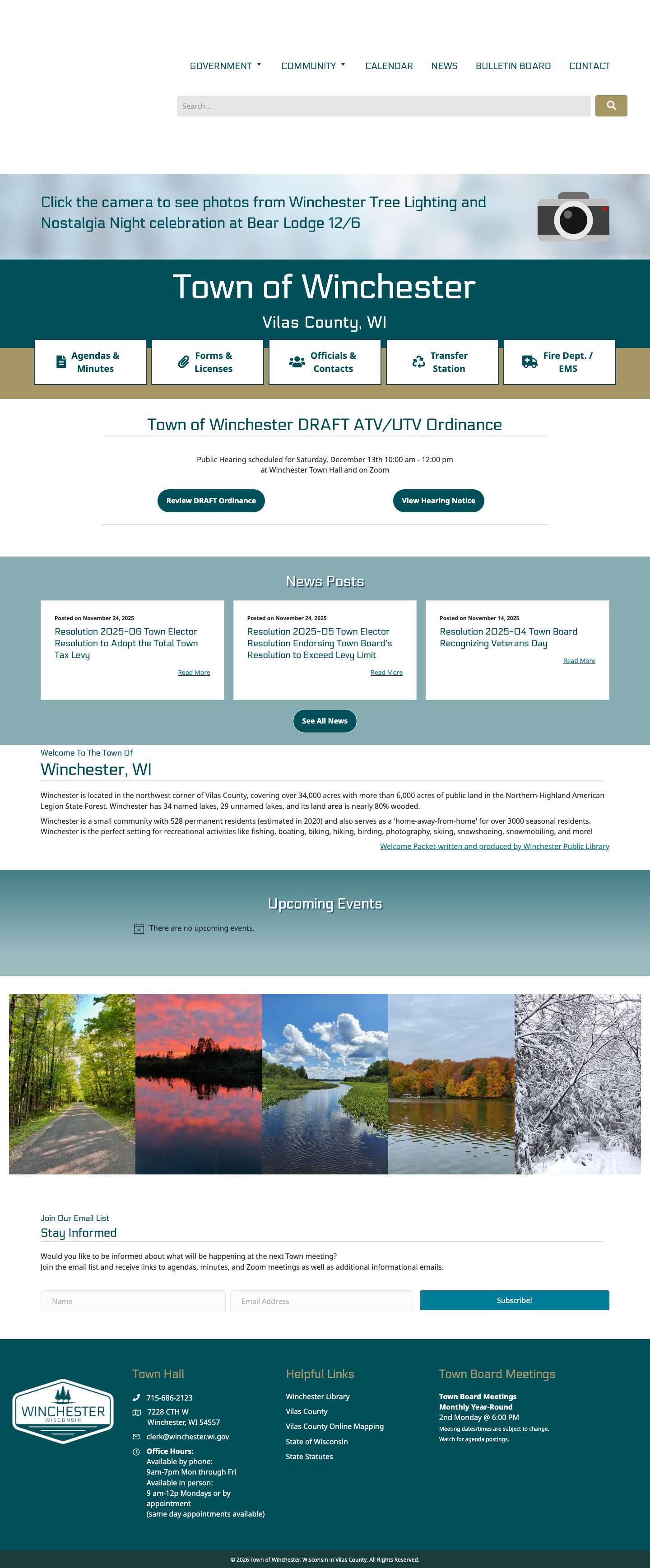 Town Winchester – Vilas County WI - Full Screenshot