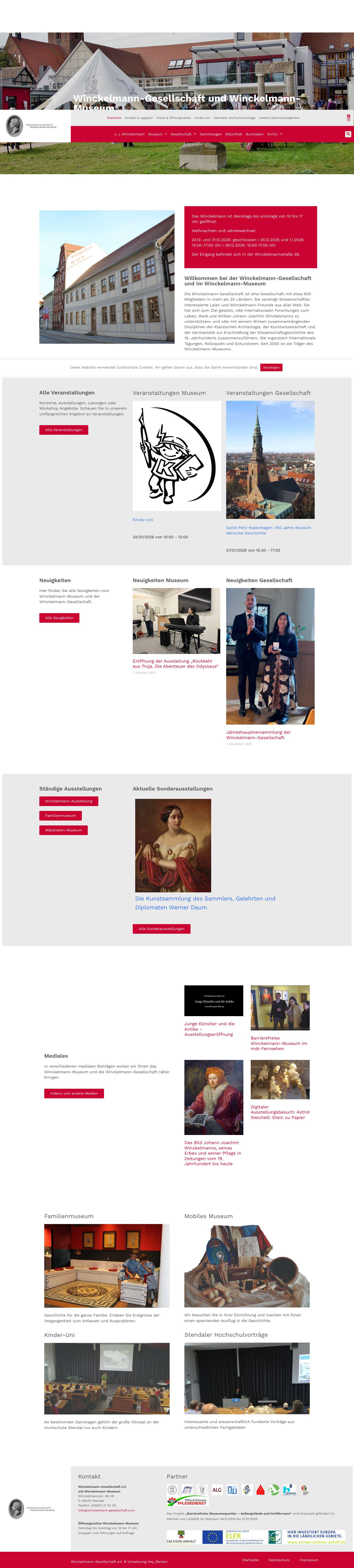 Winckelmann-Gesellschaft und Winckelmann-Museum - Winckelmann Gesellschaft und Winckelmann Museum - Full Screenshot