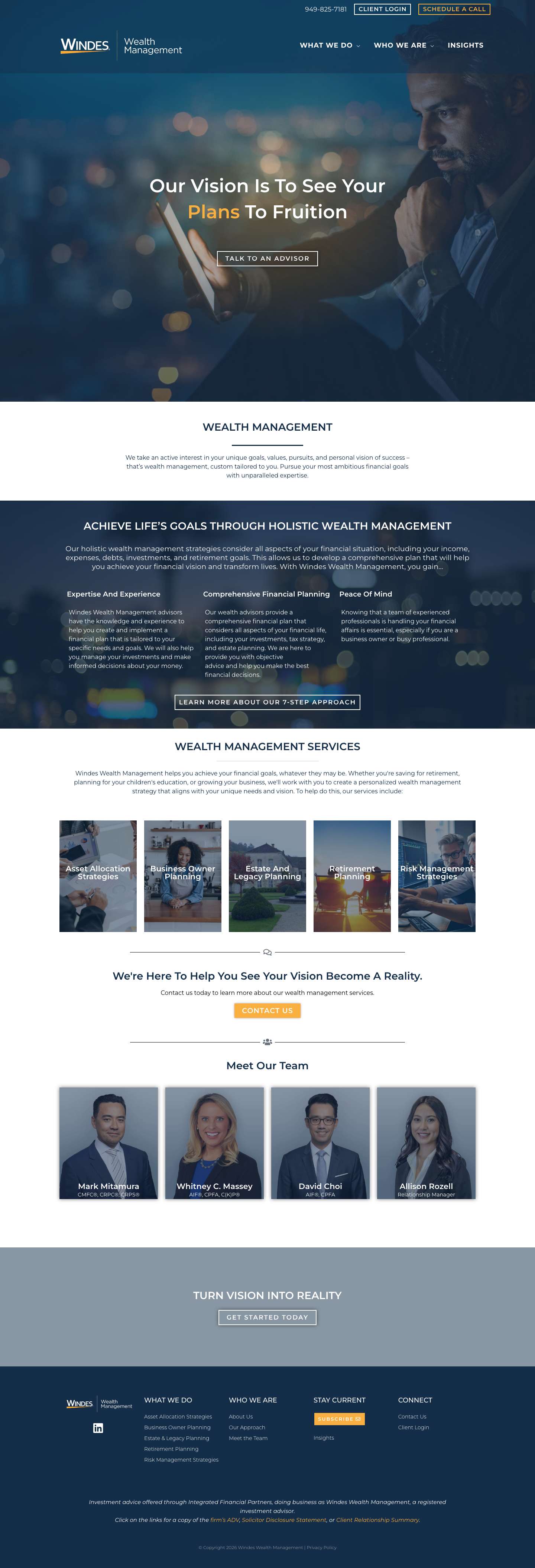 Home - WINDES WEALTH MANAGEMENT - Full Screenshot