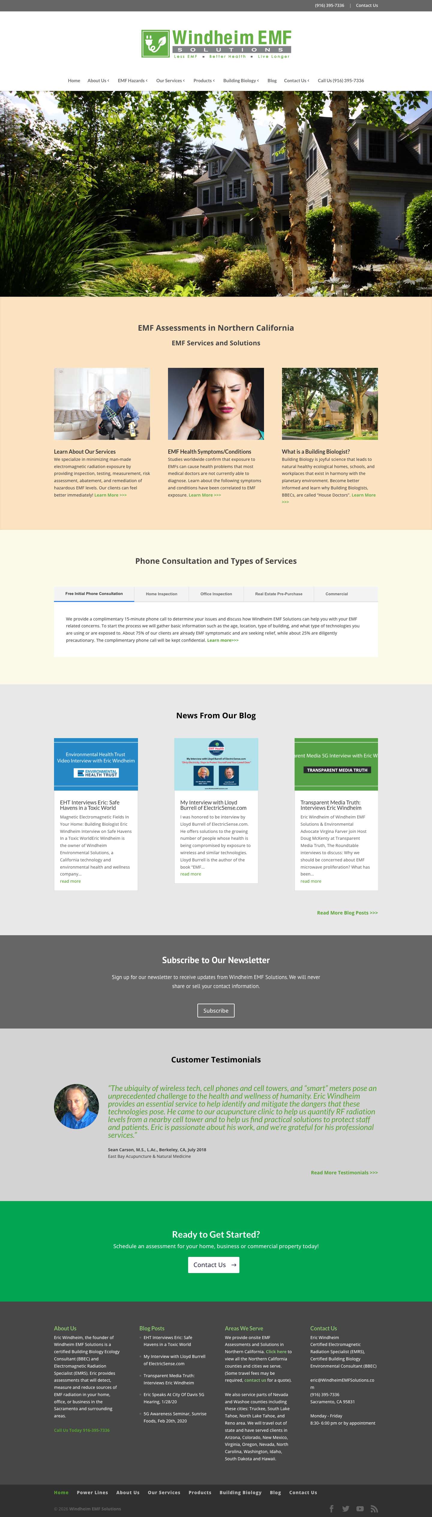 EMF Testing and Assessments | EMF Consultant | Sacramento | Bay AreaEMF Testing and Assessments | EMF Consultant | Sacramento | Bay Area - Full Screenshot