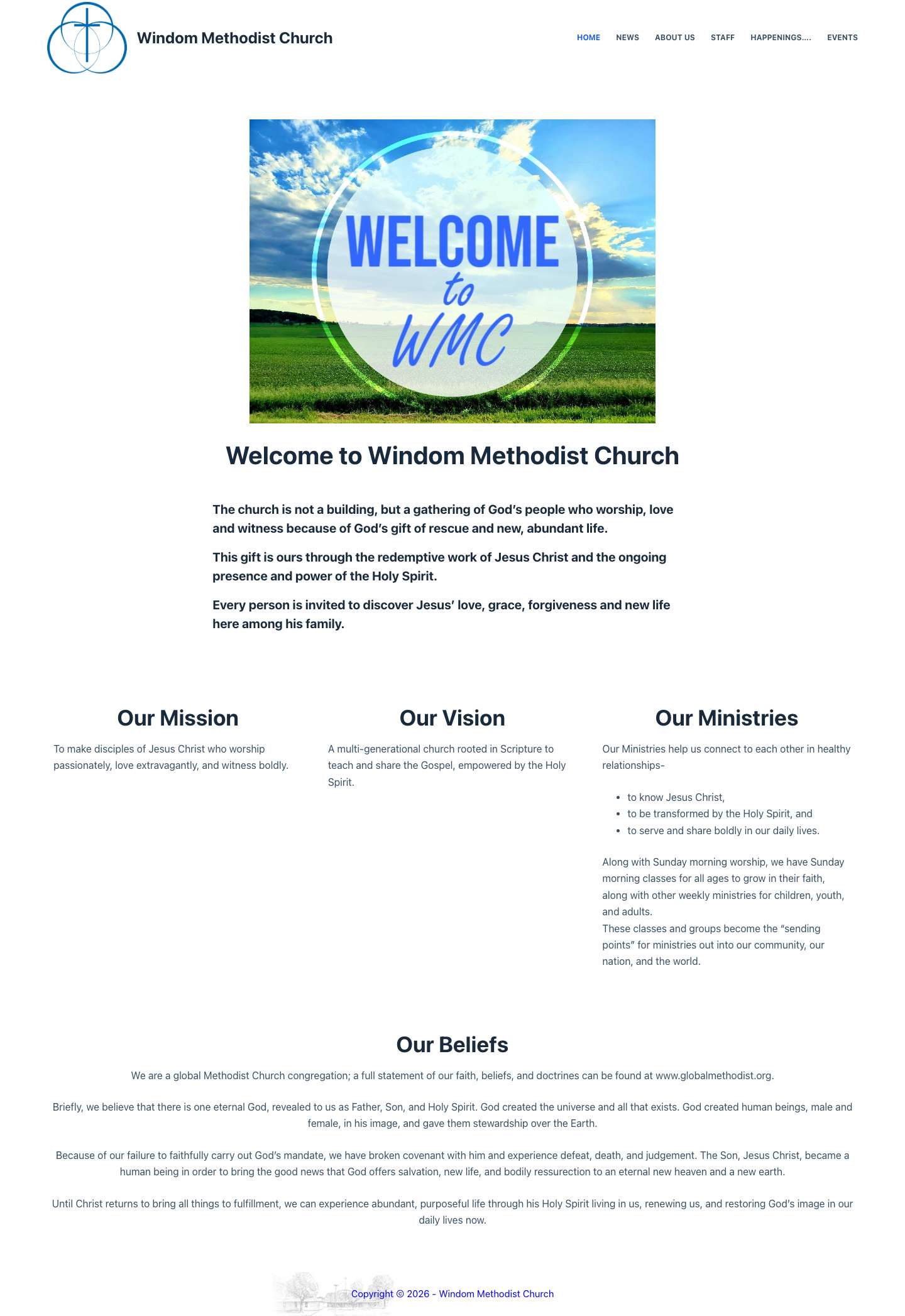 Windom Methodist Church - Full Screenshot