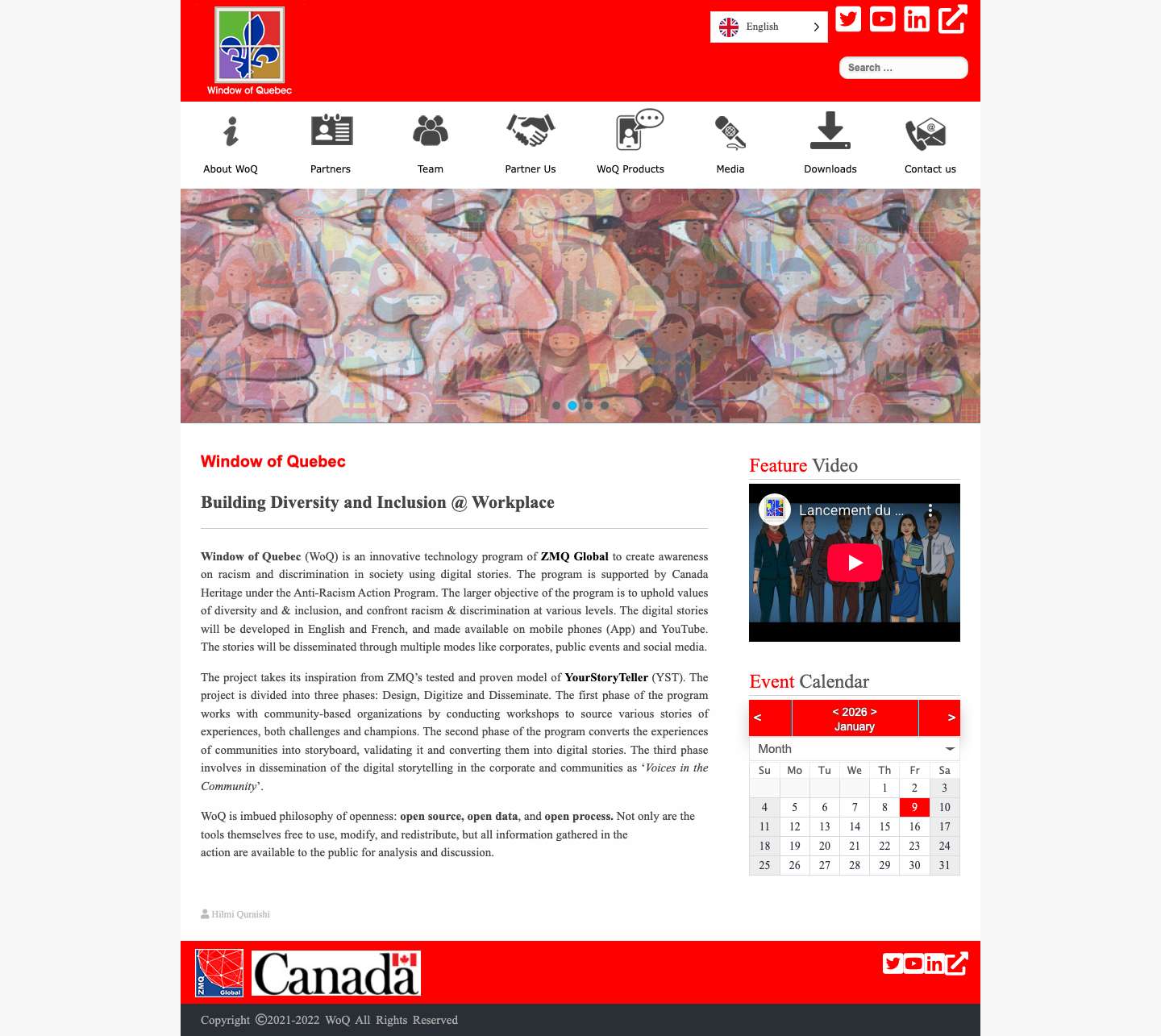 Window of Quebec – Promoting Diversity and Inclusion @ Workplace in Quebec - Full Screenshot