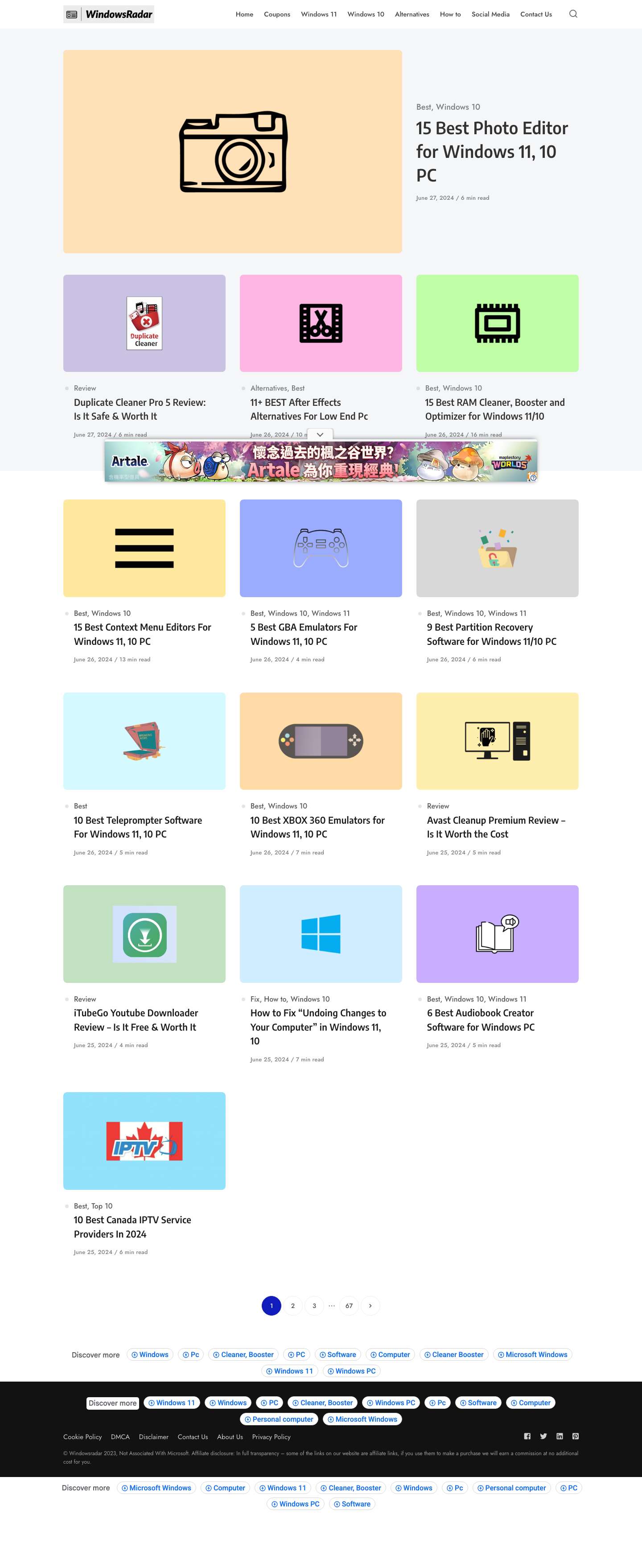 WindowsRadar - Best Softwares, Apps & Troubleshooting Guides For Windows, Mac, Android & iOS - Full Screenshot