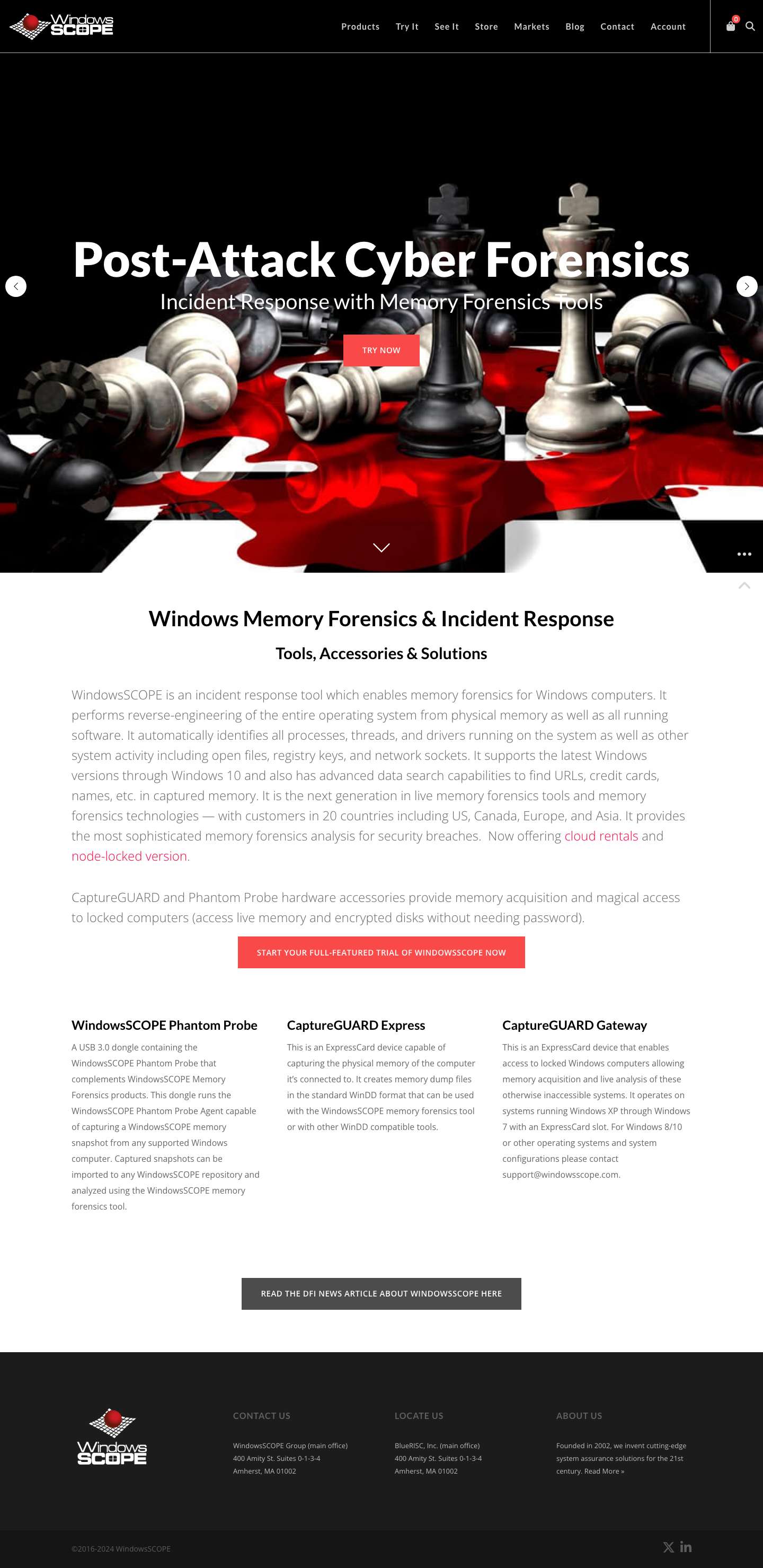 WindowsSCOPE | Windows Memory Forensics Tools - Full Screenshot