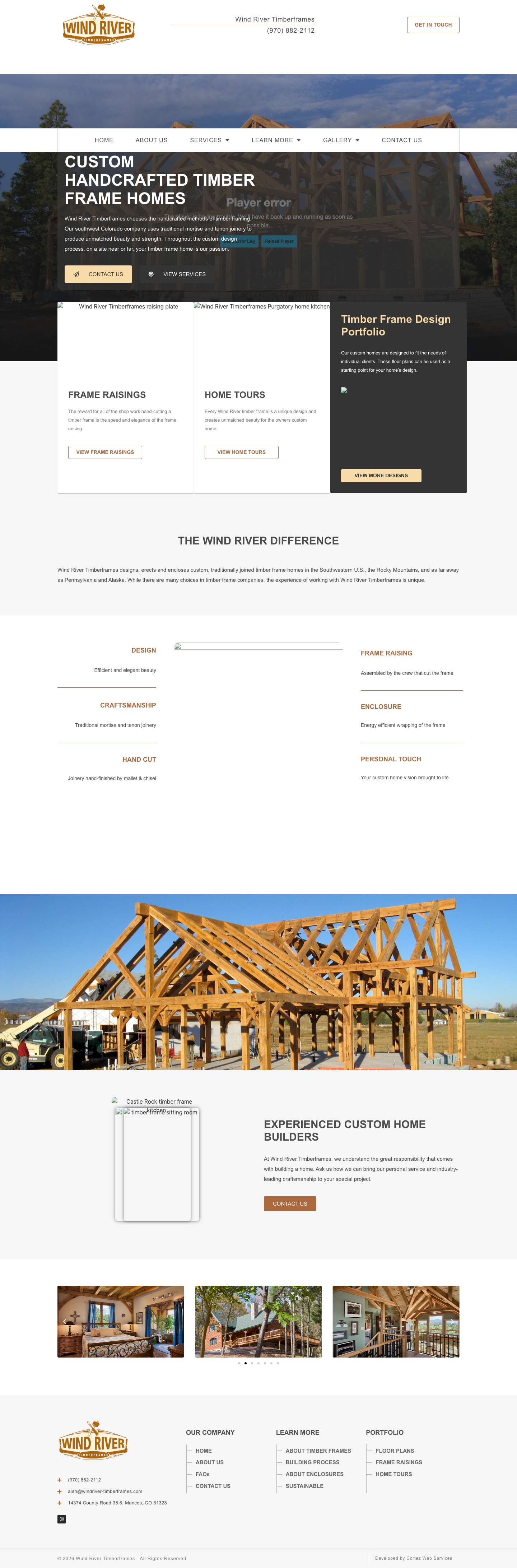 Wind River Timberframes – join your heart to your home - Full Screenshot