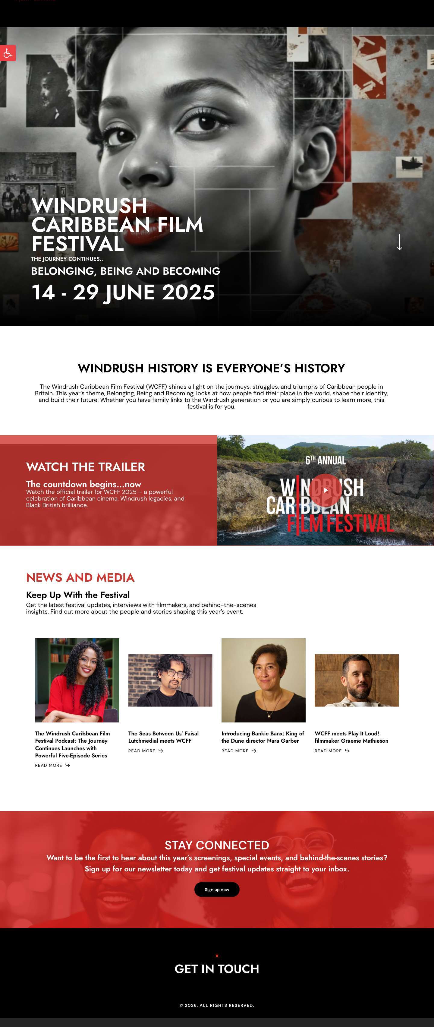 Welcome - Windrush Caribbean Film FestivalAccessibility ToolsIncrease TextDecrease TextGrayscaleHigh ContrastNegative ContrastLight BackgroundLinks UnderlineReadable FontResetSitemap - Full Screenshot
