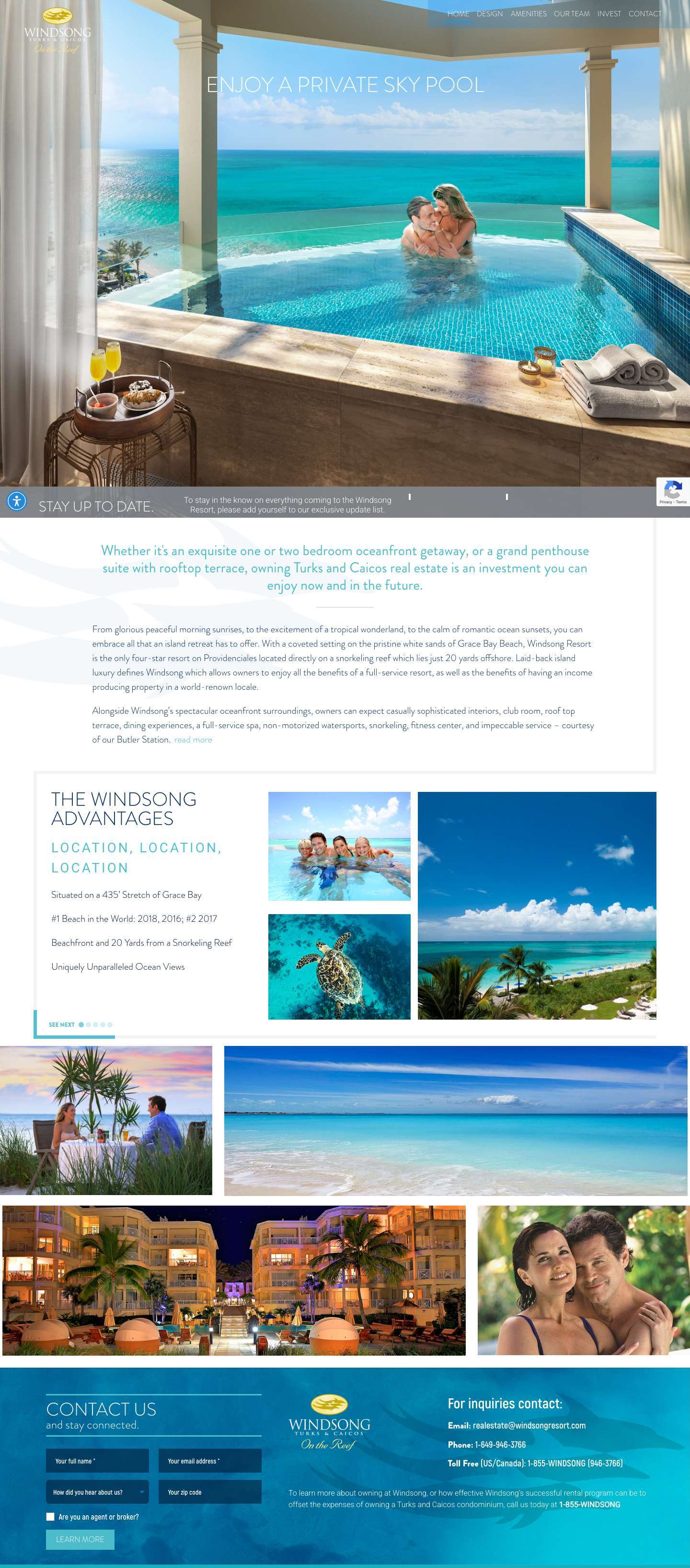 Windsong Residences - Beachfront Villas - Resort - Turks & Caicos - Full Screenshot