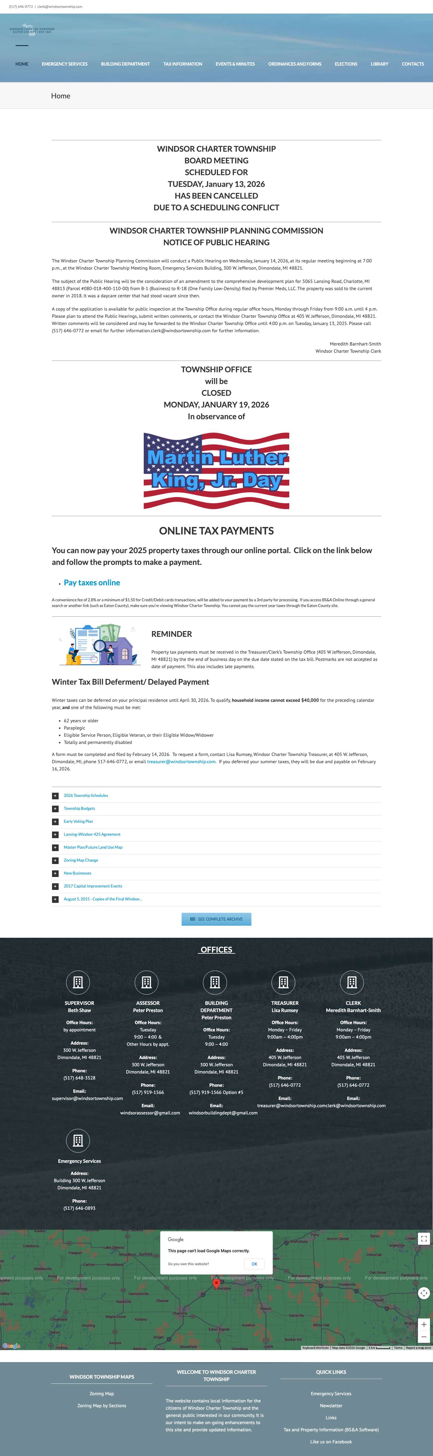 Windsor Charter Township - Full Screenshot