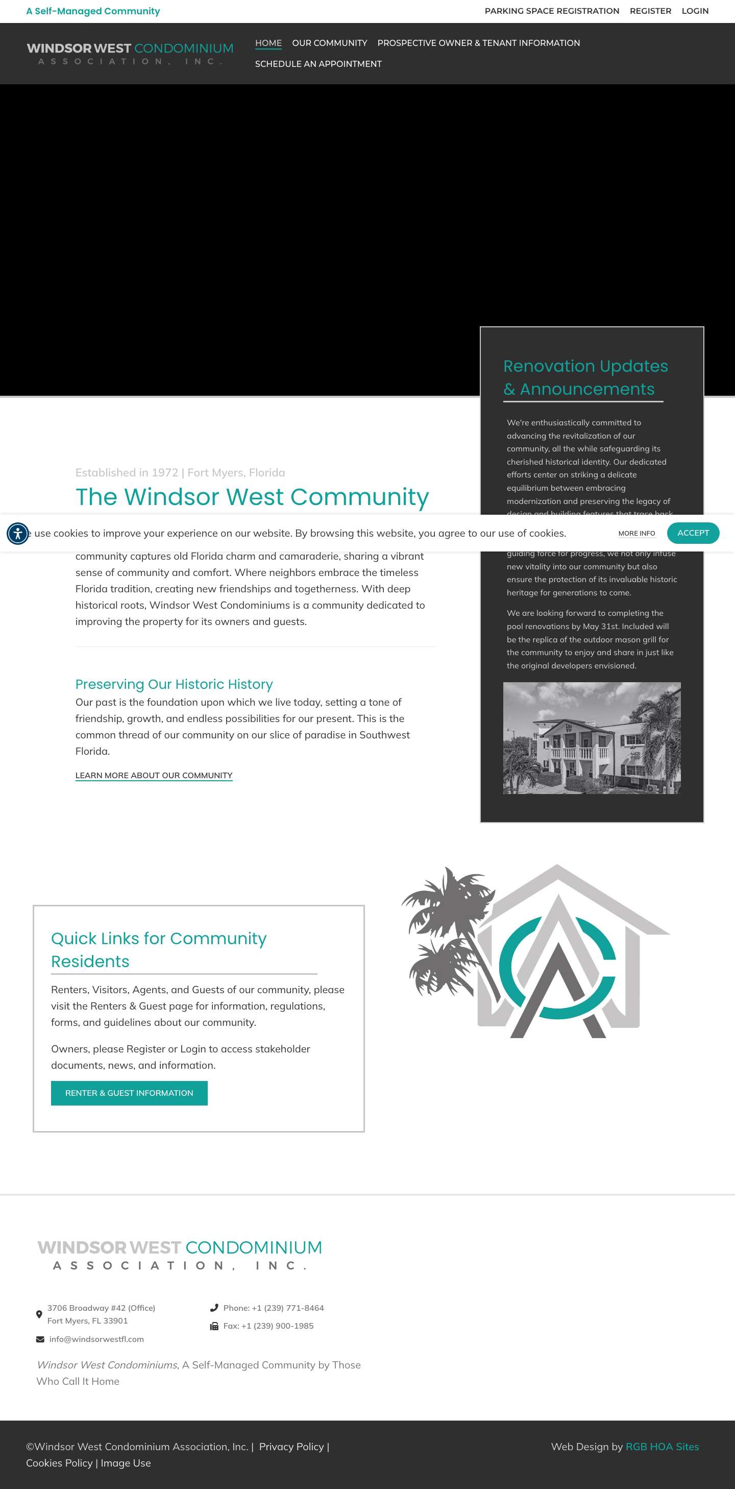 Windsor West Condominium Association | Fort Myers, Florida - Full Screenshot