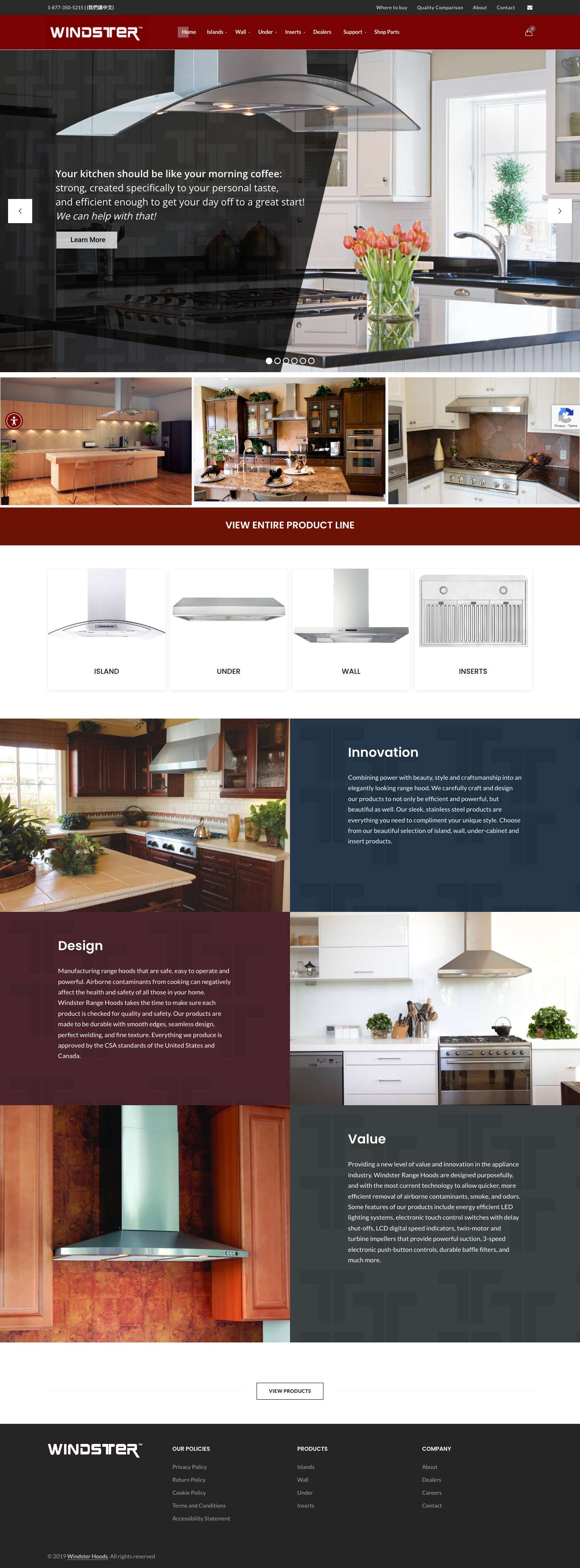 Home - Windster Hoods - Full Screenshot