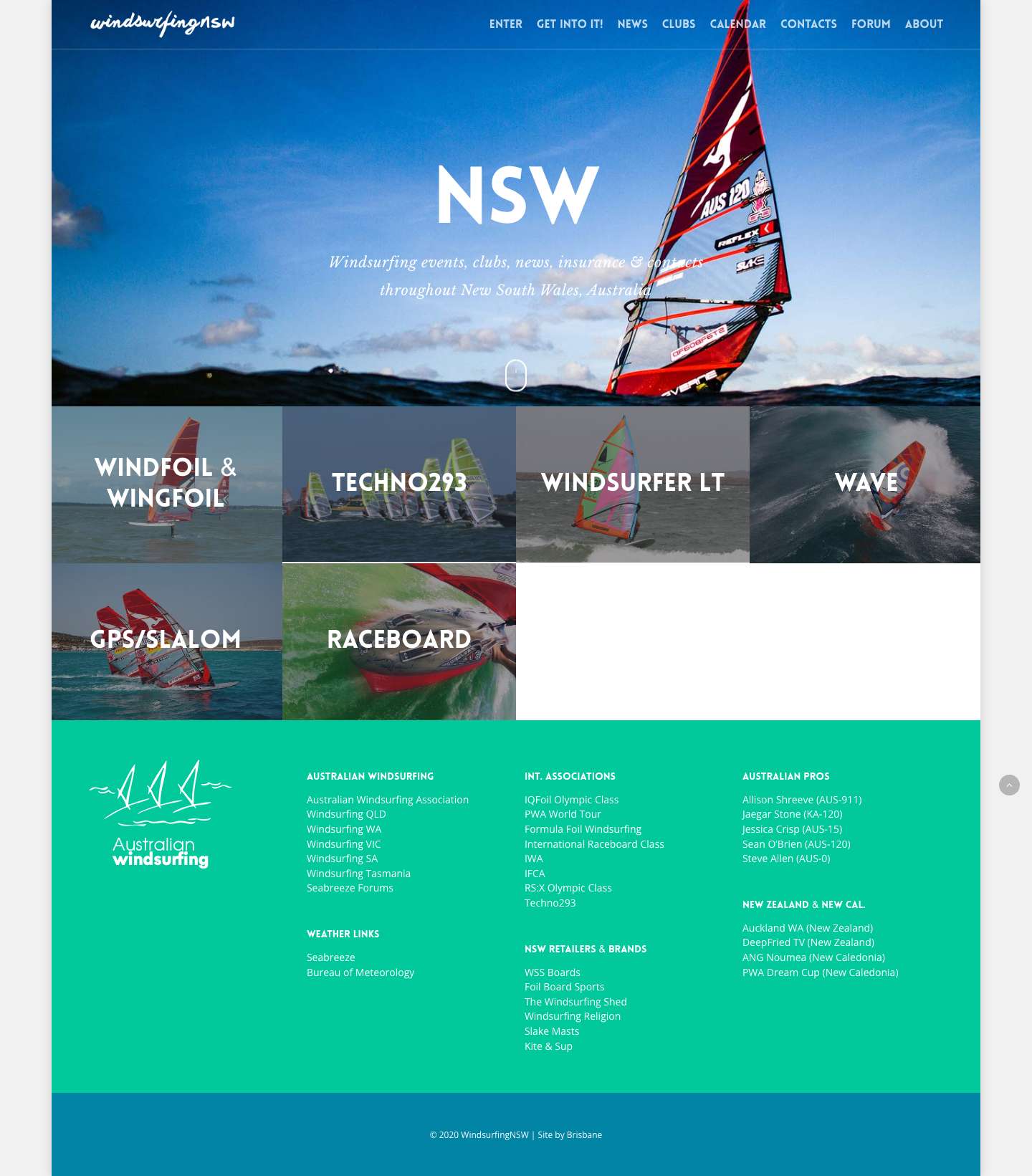 WindsurfingNSW – Windsurfing in New South Wales, Australia - Full Screenshot