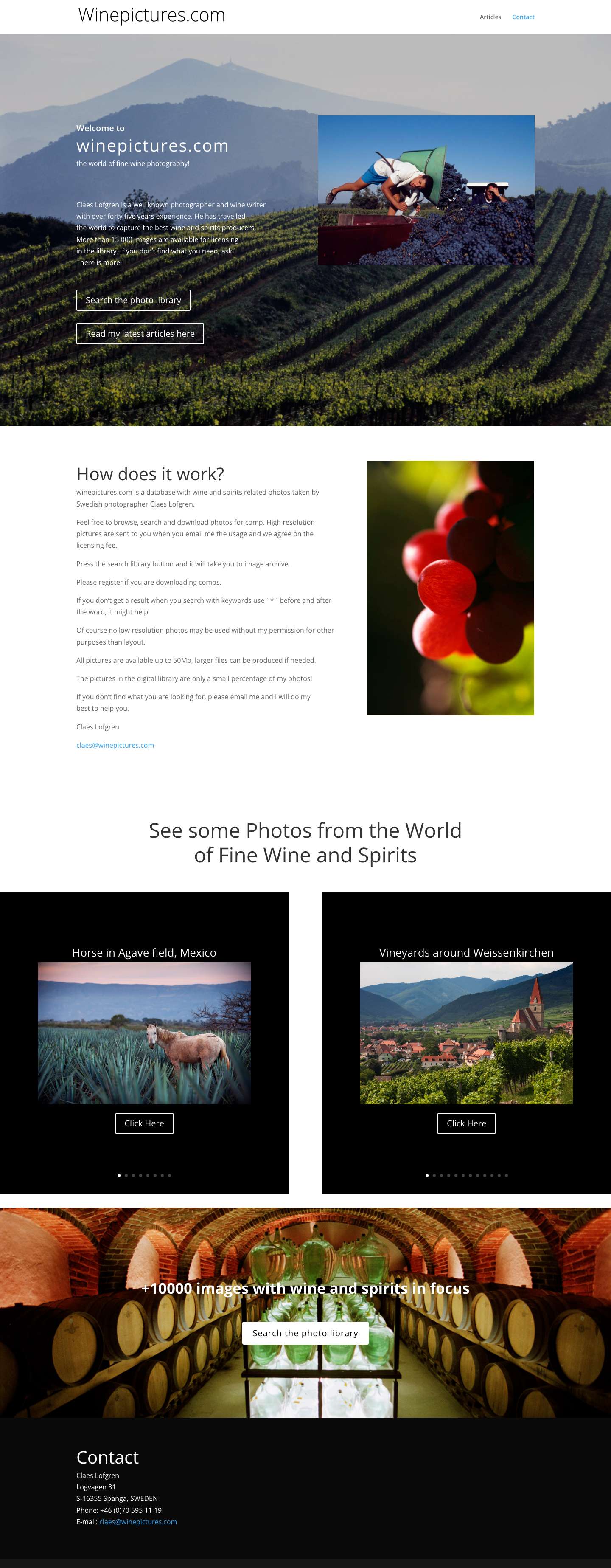 Winepictures | Wine photography from around the world - Full Screenshot