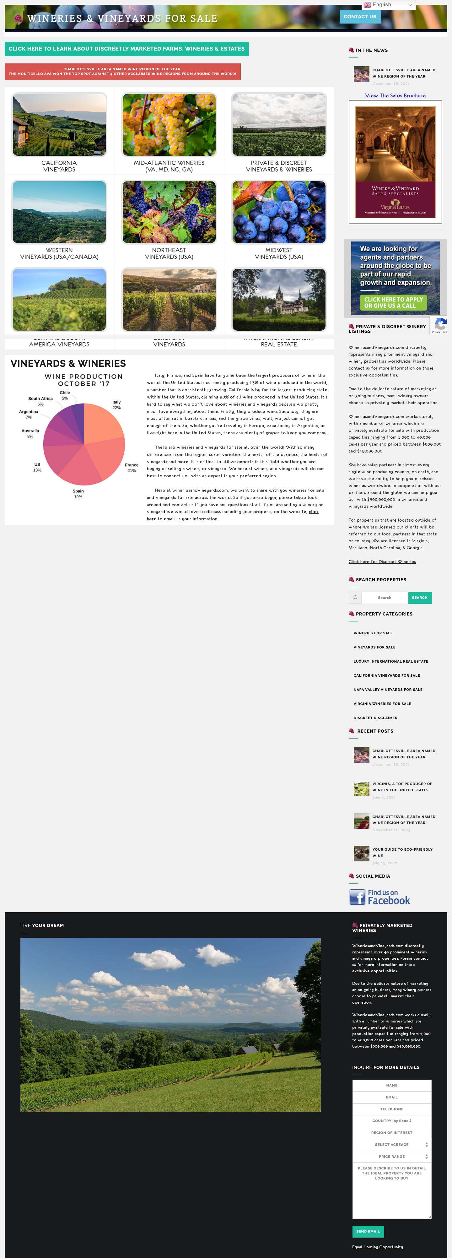 Wineries and Vineyards for Sale - 🍇 Wineries & Vineyards for Sale - Full Screenshot