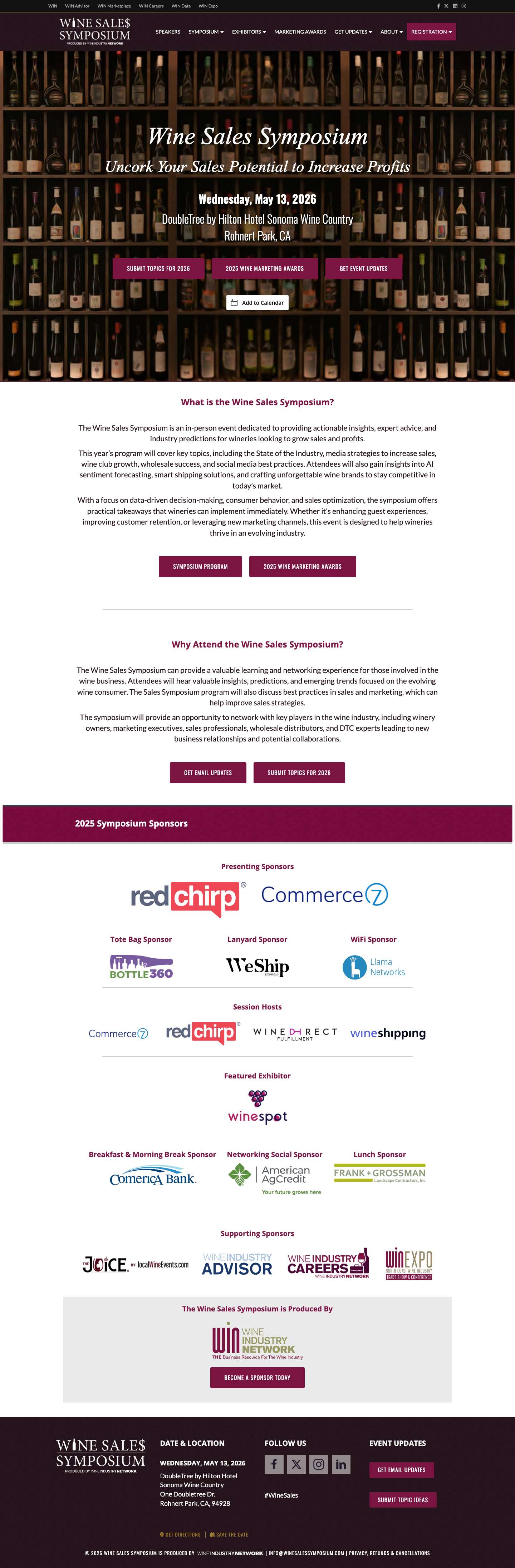 Home | Wine Sales Symposium - Full Screenshot