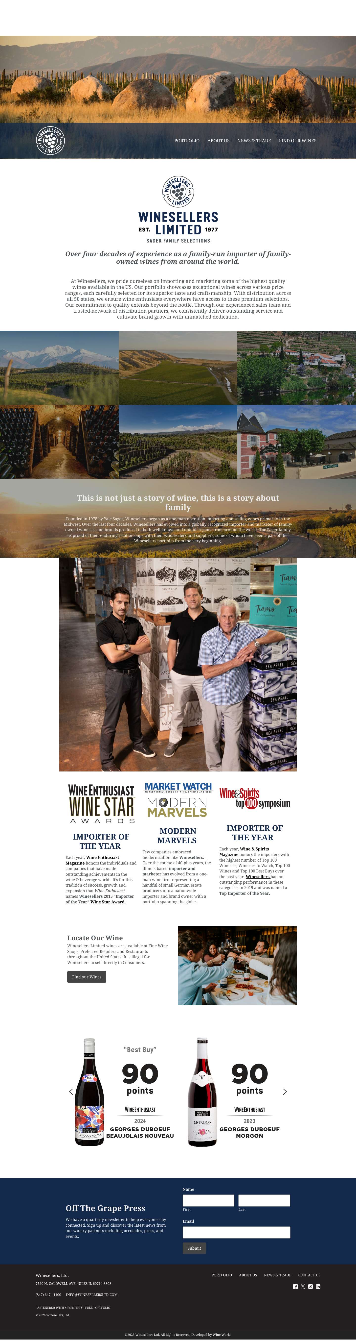 Winesellers Limited - Winesellers, Ltd. - Full Screenshot