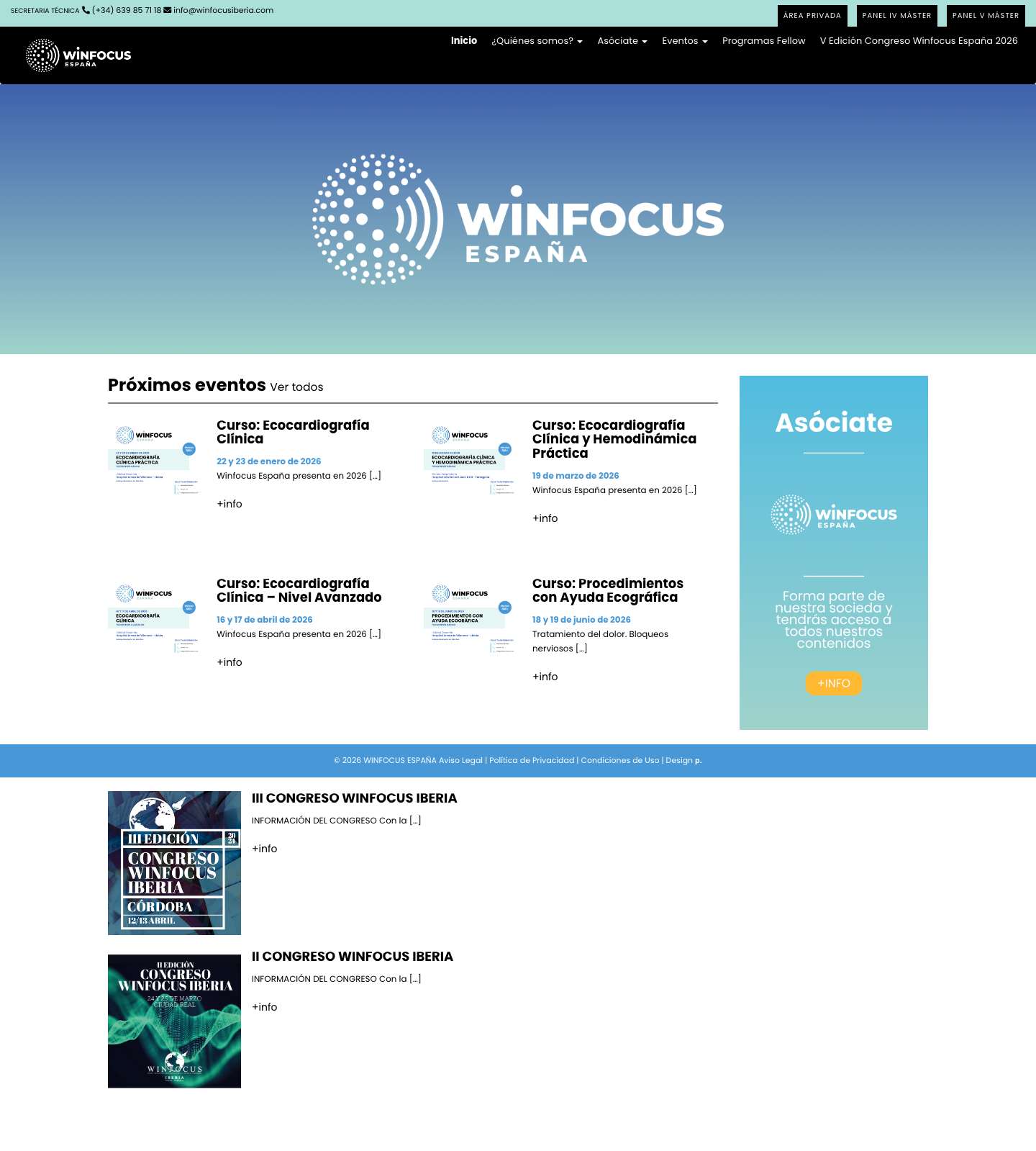 Winfocus España · Inicio - Winfocus España - Full Screenshot