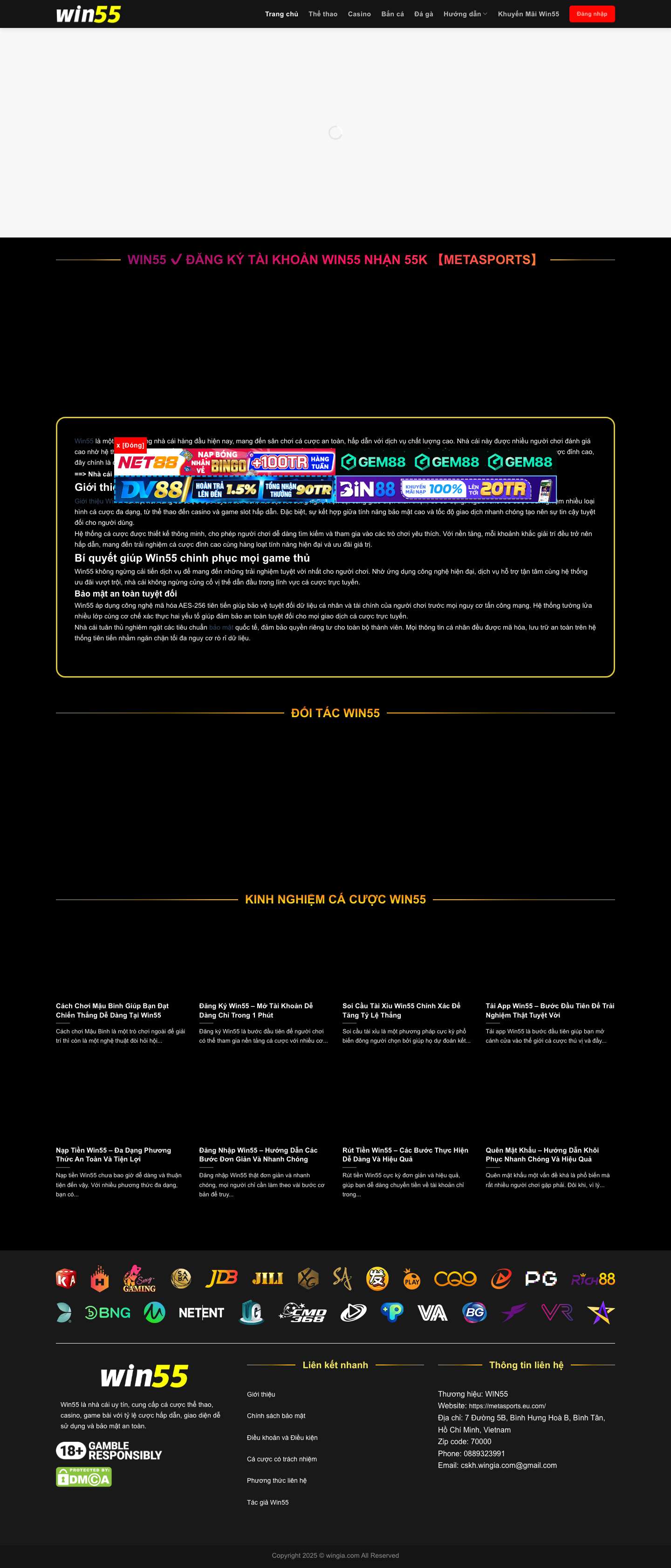 WIN55 ✔️ ĐĂNG KÝ TÀI KHOẢN WIN55 NHẬN 55K 【METASPORTS】 - Full Screenshot