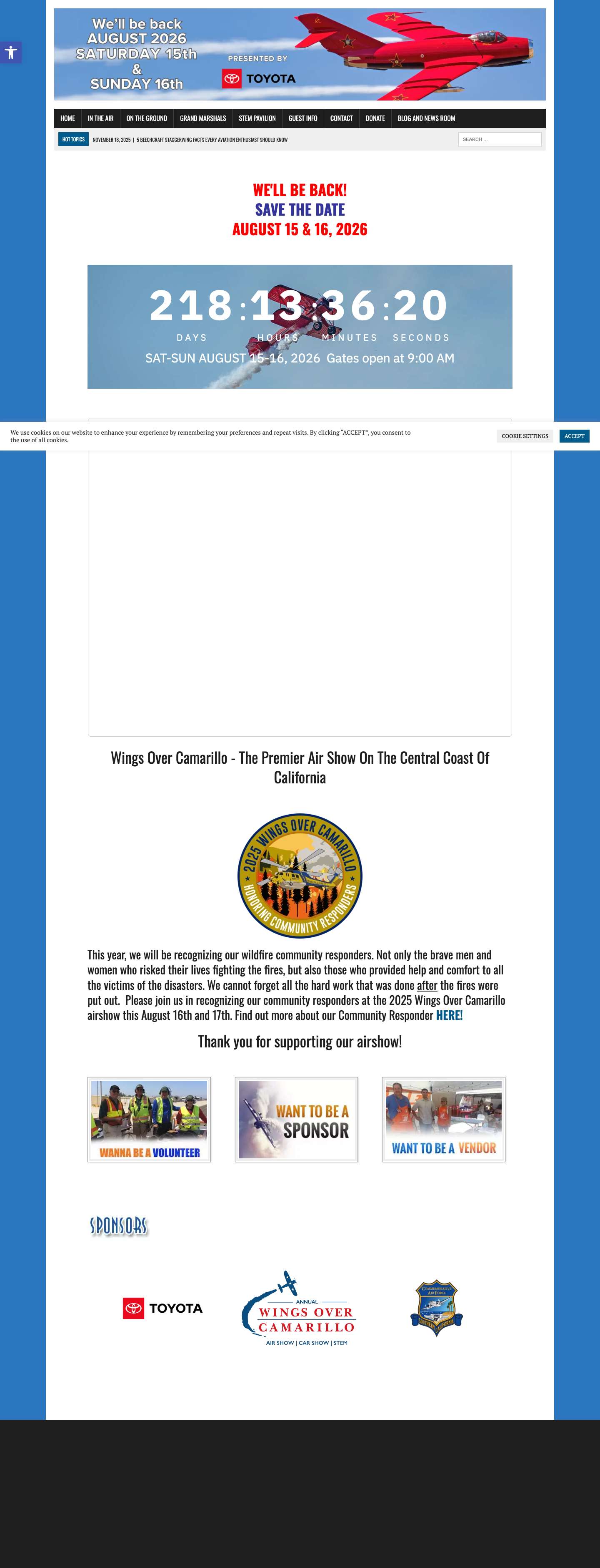 Wings Over Camarillo | Best Air Show in CaliforniaAccessibility ToolsIncrease TextDecrease TextGrayscaleHigh ContrastNegative ContrastLight BackgroundLinks UnderlineReadable FontReset - Full Screenshot