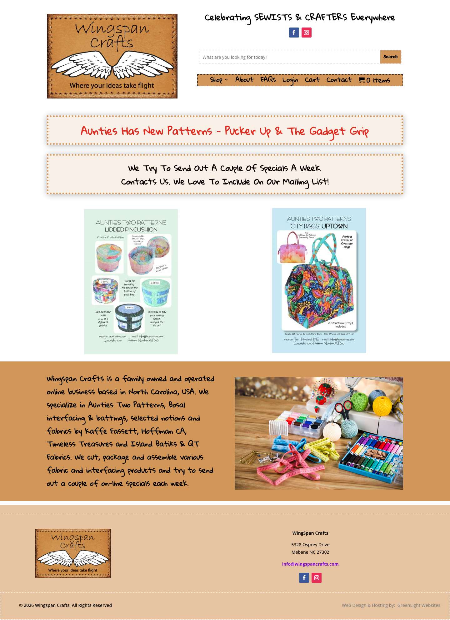 Home - Wingspan Crafts - Full Screenshot