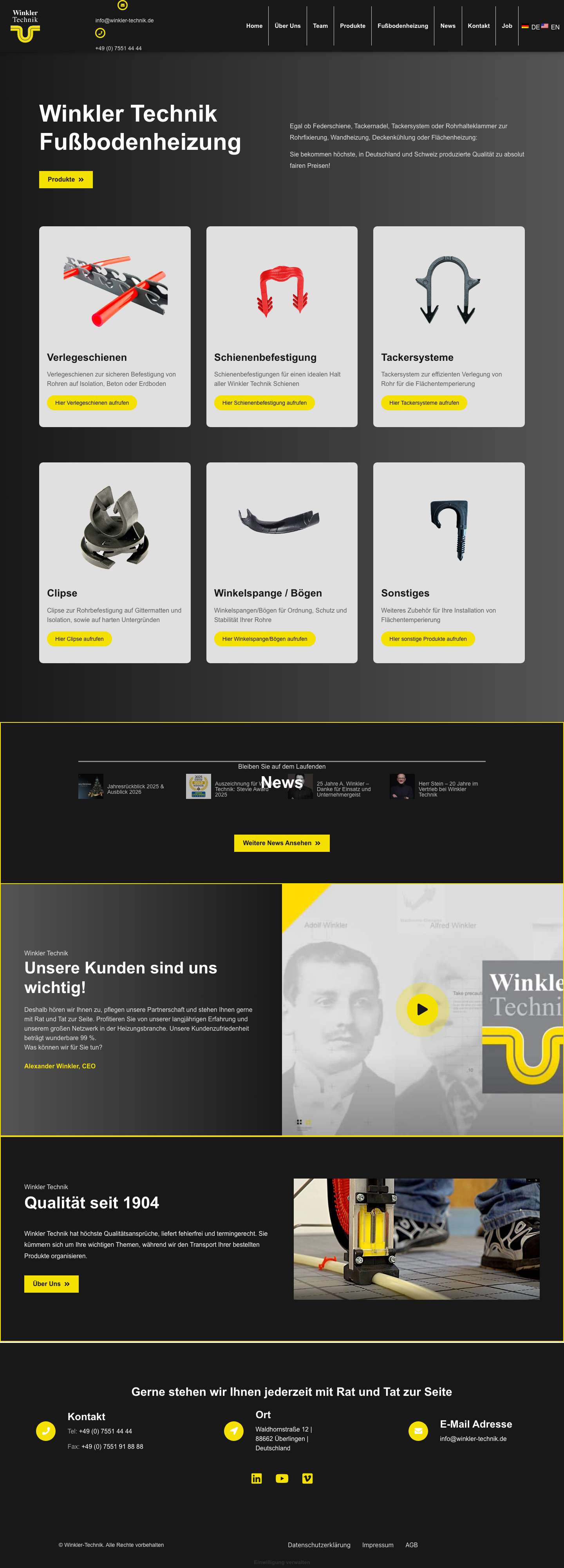 ► Befestigungselemente für Fußbodenheizung ◄ - Full Screenshot