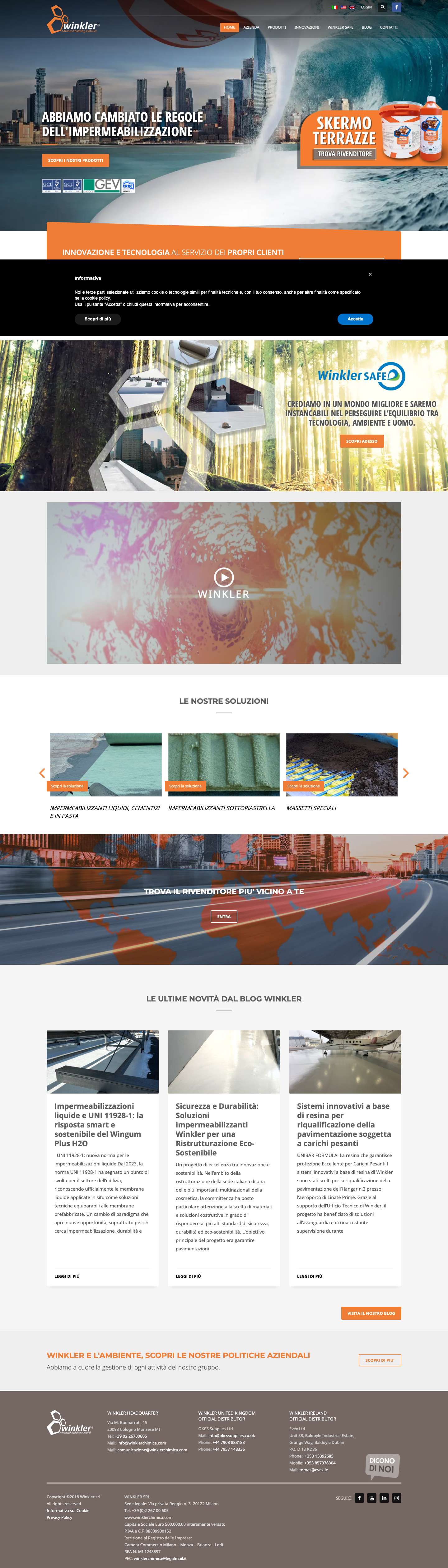 Impermeabilizzare Impermeabilizzante Guaine Bituminose Guaina Liquida - Winkler - Full Screenshot