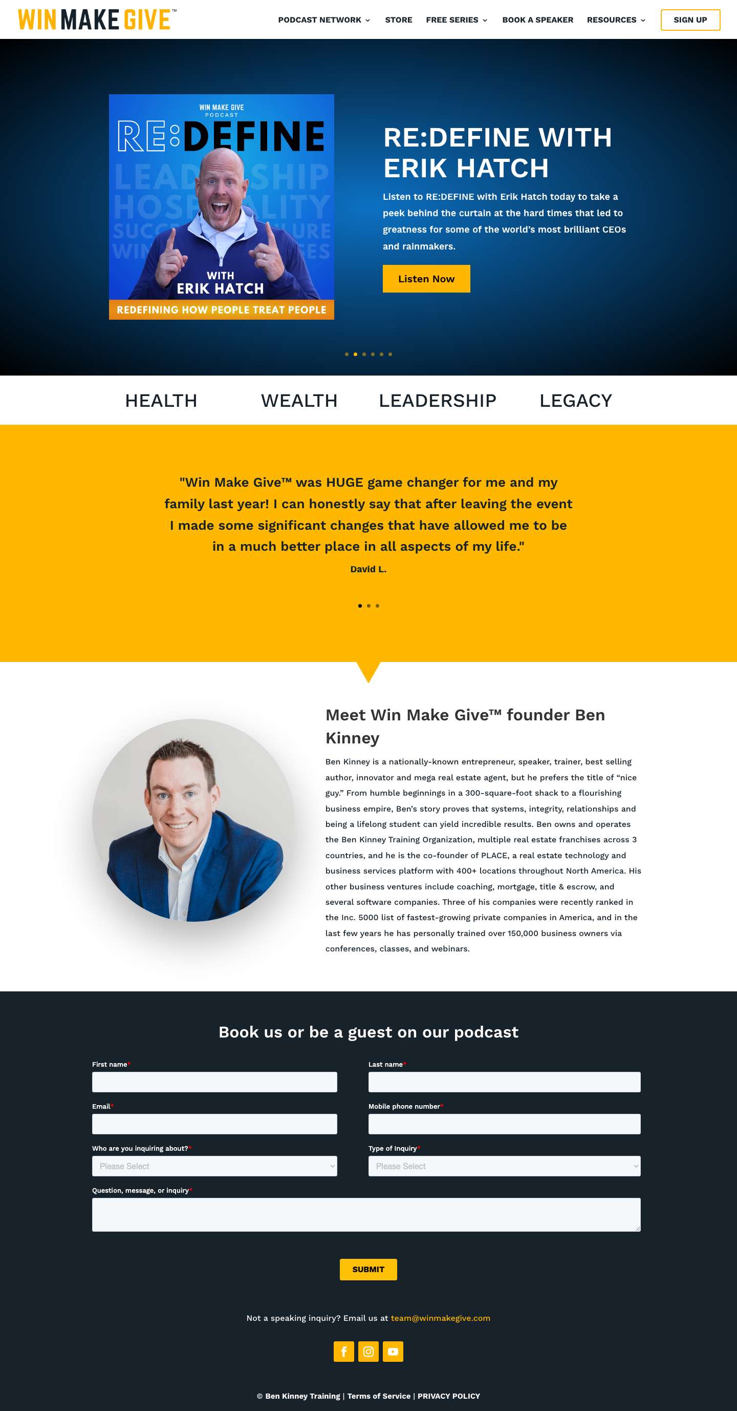 Home - Win Make Give - Full Screenshot