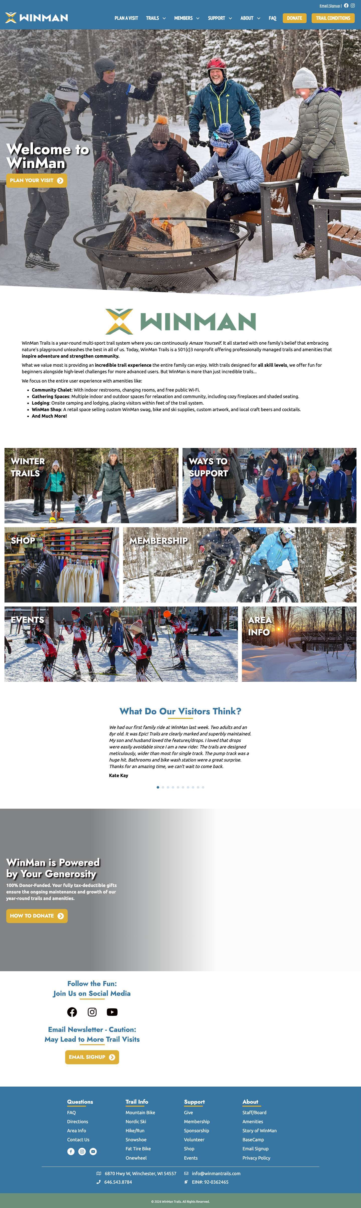 Explore Year-Round Adventures at WinMan Trails - Full Screenshot