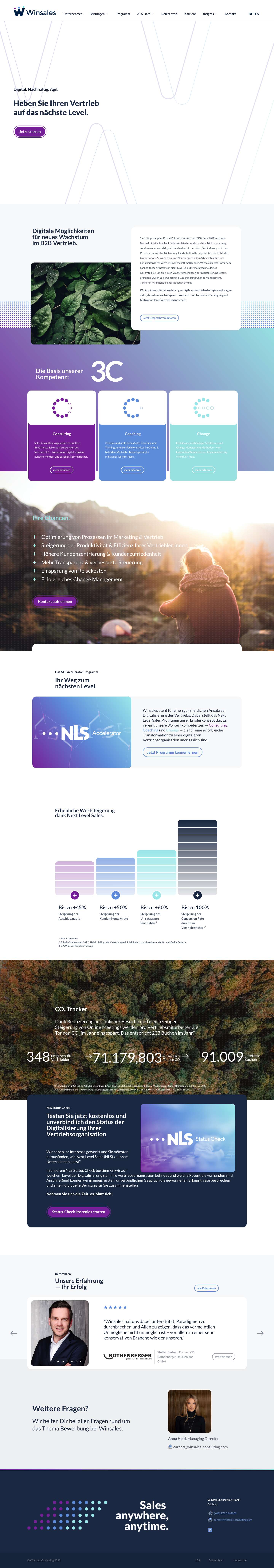 Winsales I Next Level Sales - Full Screenshot