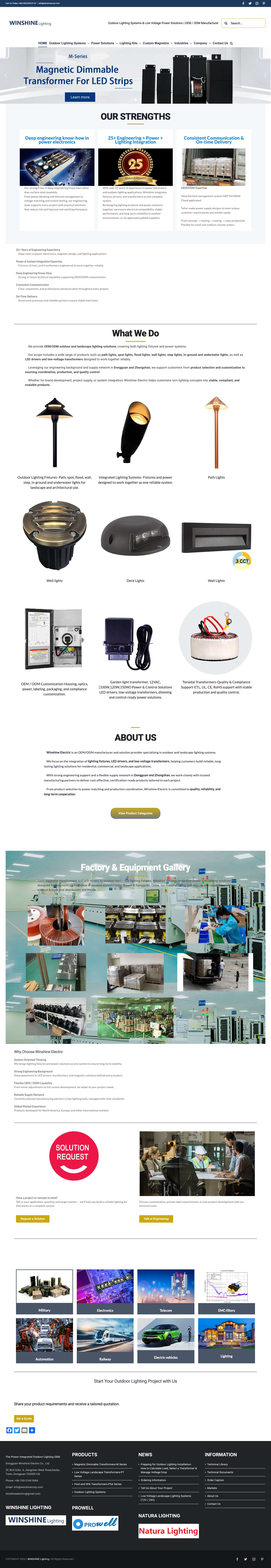 homepage - Winshine Electric - Full Screenshot