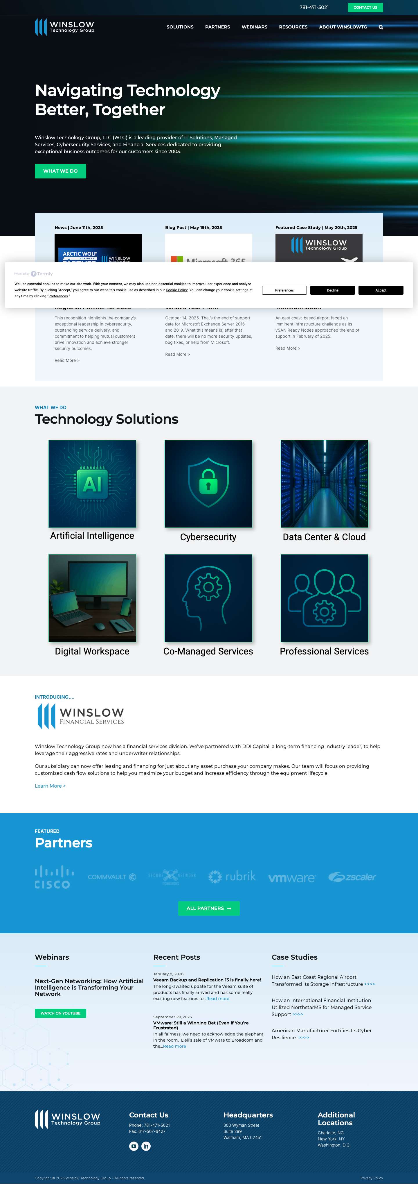 Home | Winslow Technology Group - Full Screenshot