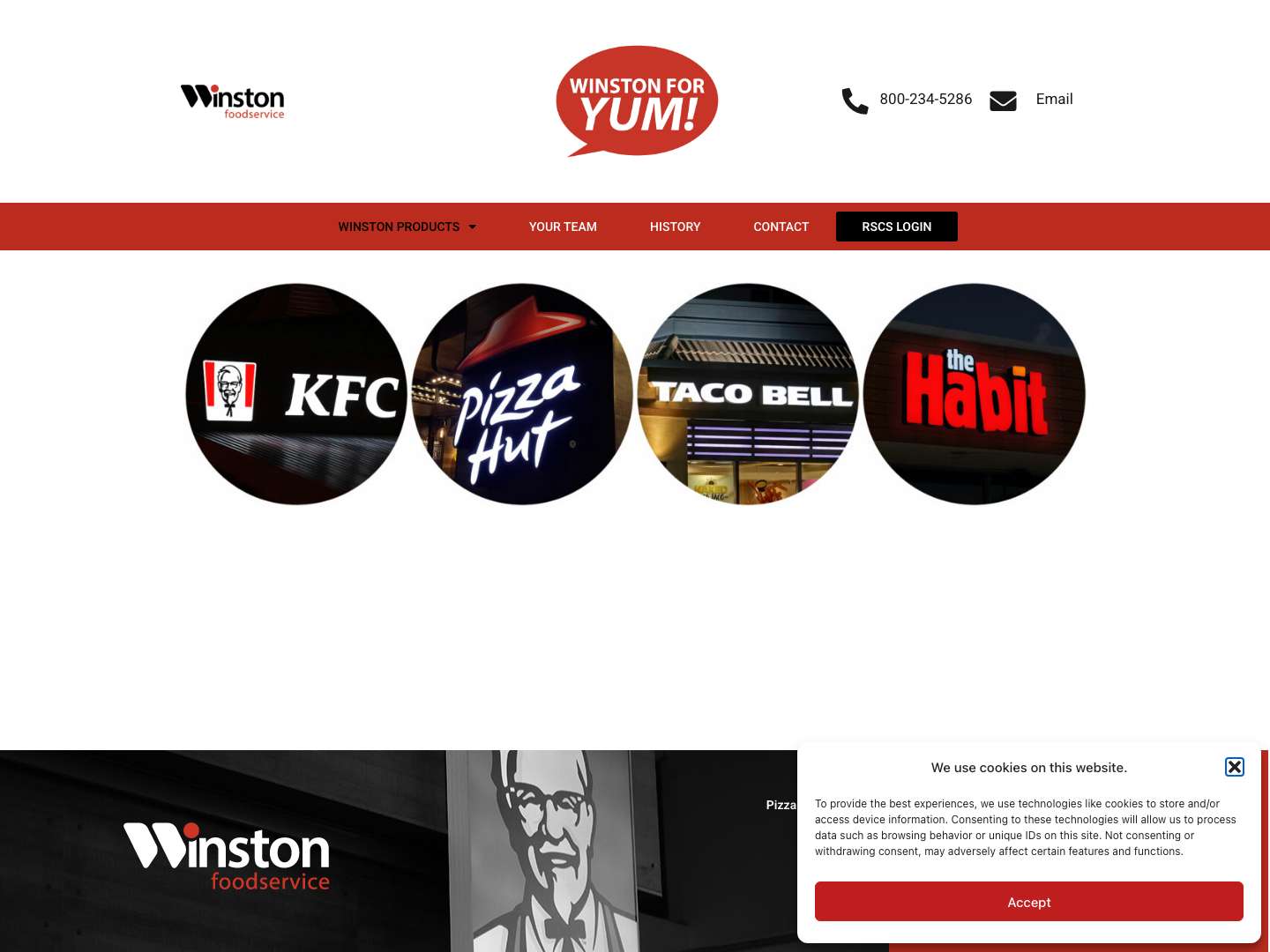 Winston for YUM | Winston Foodservice - Full Screenshot