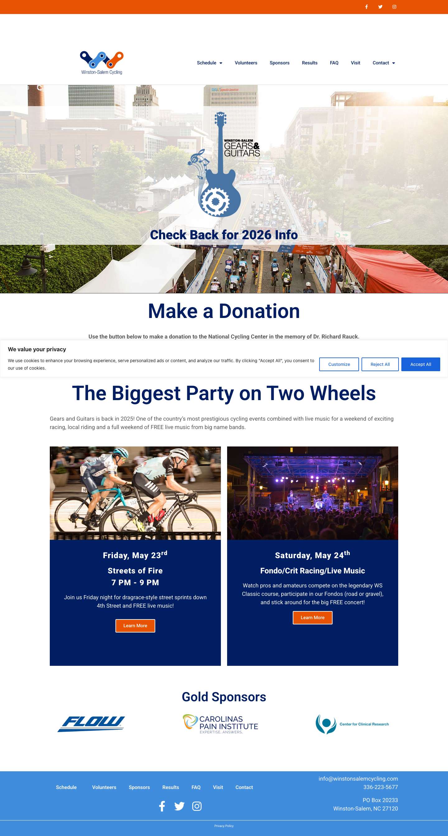 Winston-Salem Cycling Classic - Gears & Guitars 2024 - Full Screenshot