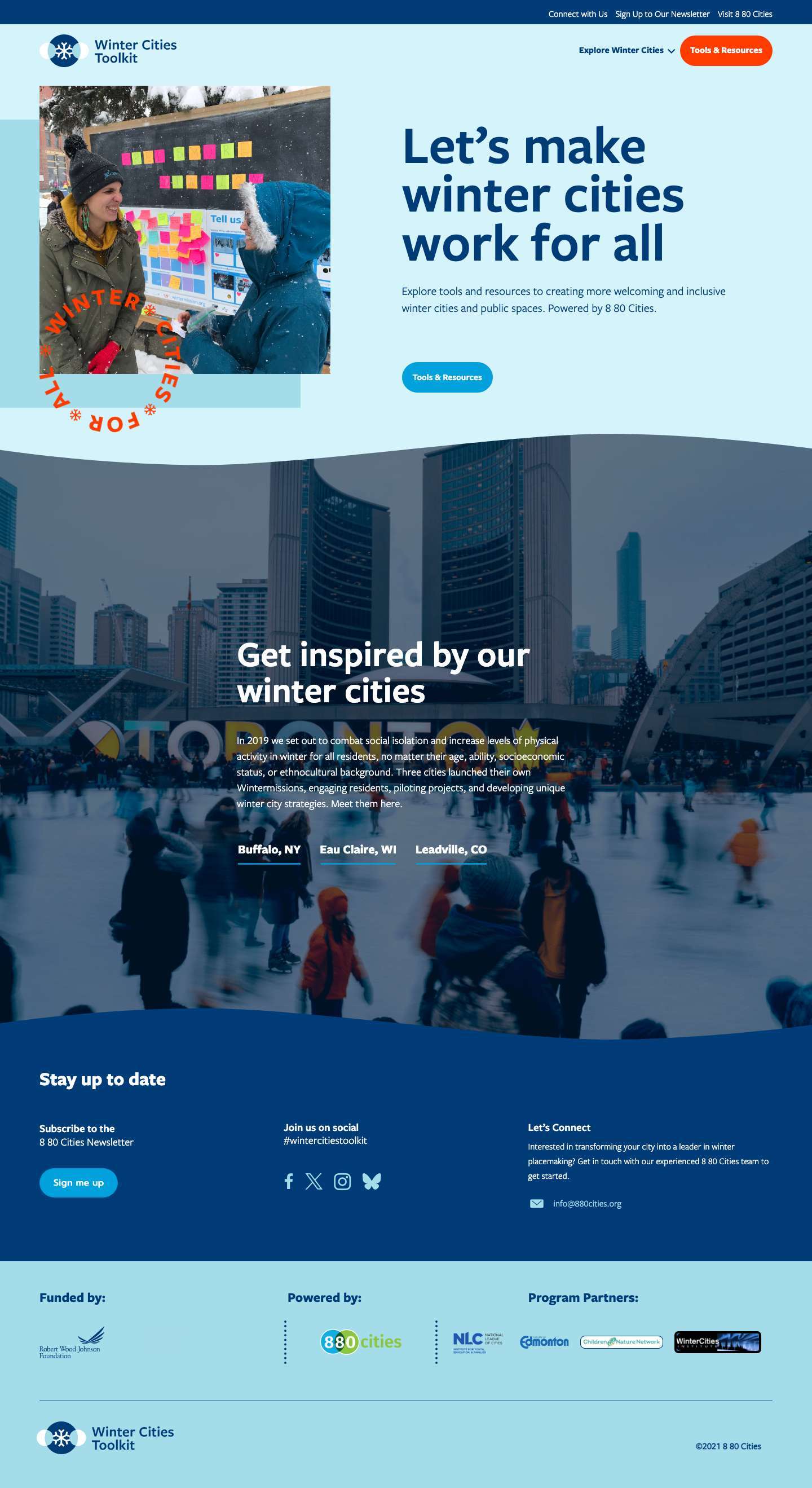 Winter Cities Toolkit | Home - Full Screenshot