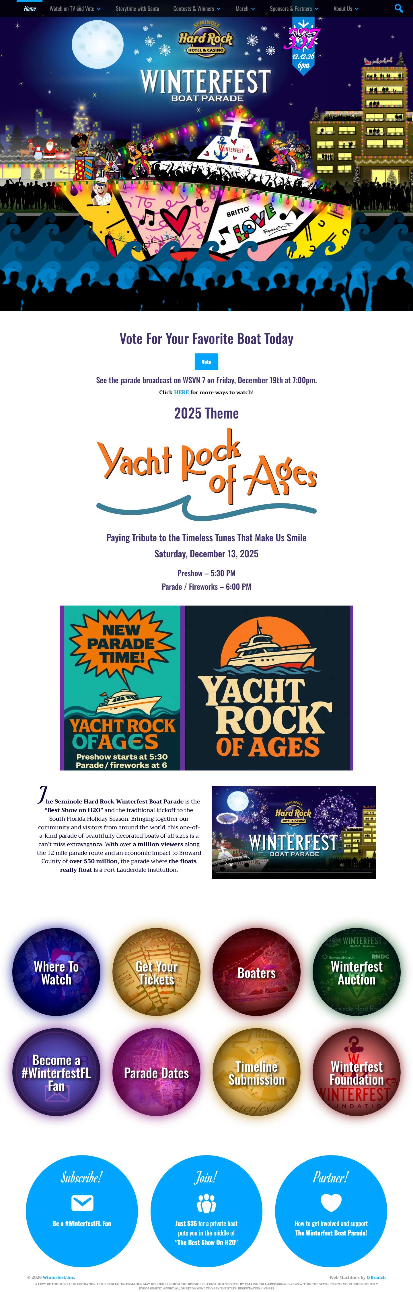 Home - The Seminole Hard Rock Winterfest Boat Parade - Full Screenshot