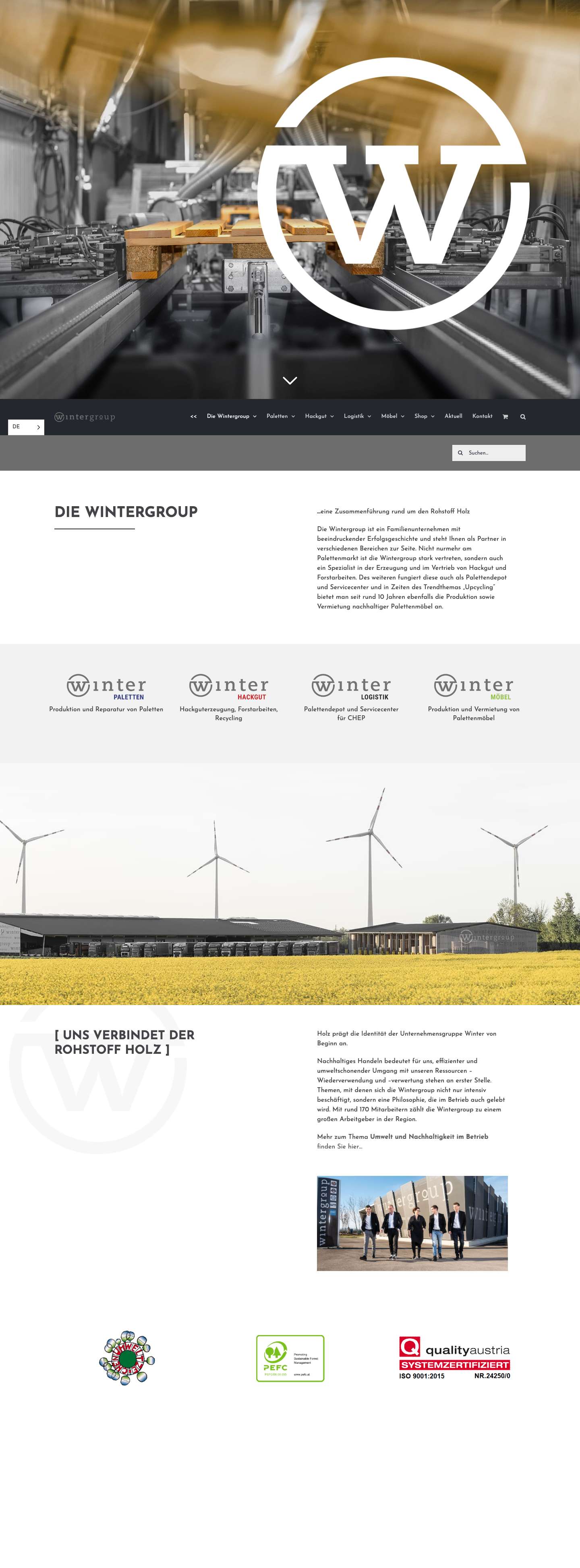 Wintergroup - Euro-Paletten Winter | wintergroup.com - Full Screenshot