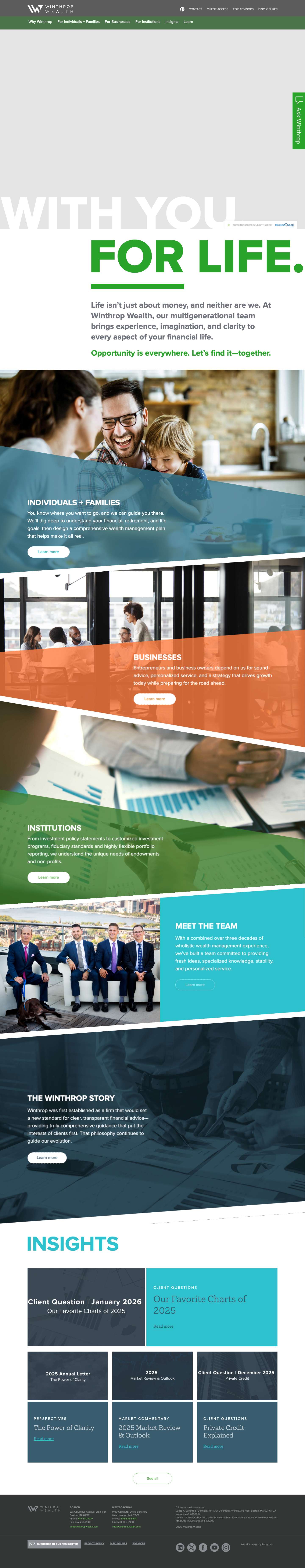 Winthrop Wealth - Home - Winthrop Wealth - Full Screenshot