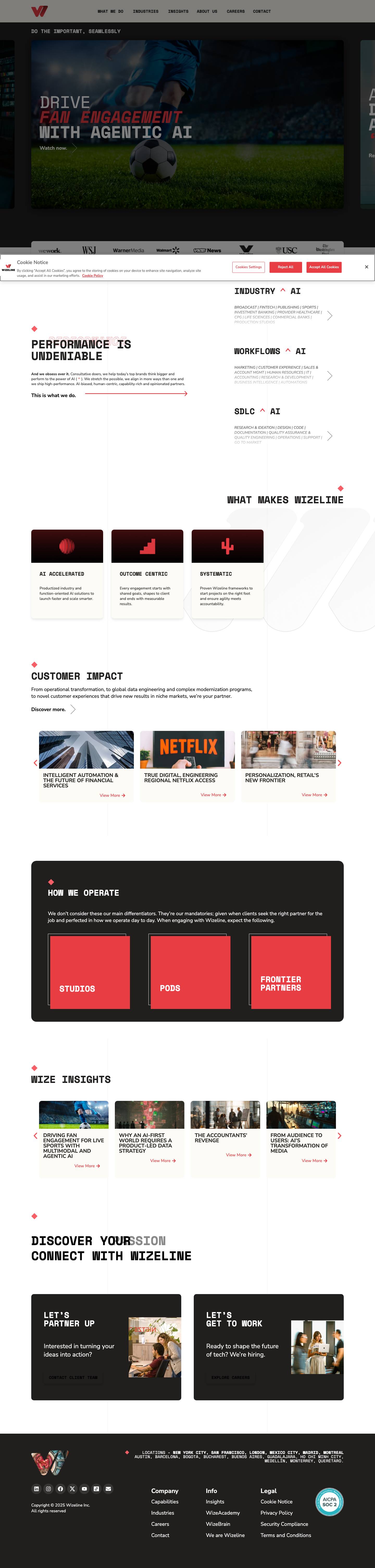 AI Services: Consulting that Drives Business Scalability | Wizeline - Full Screenshot