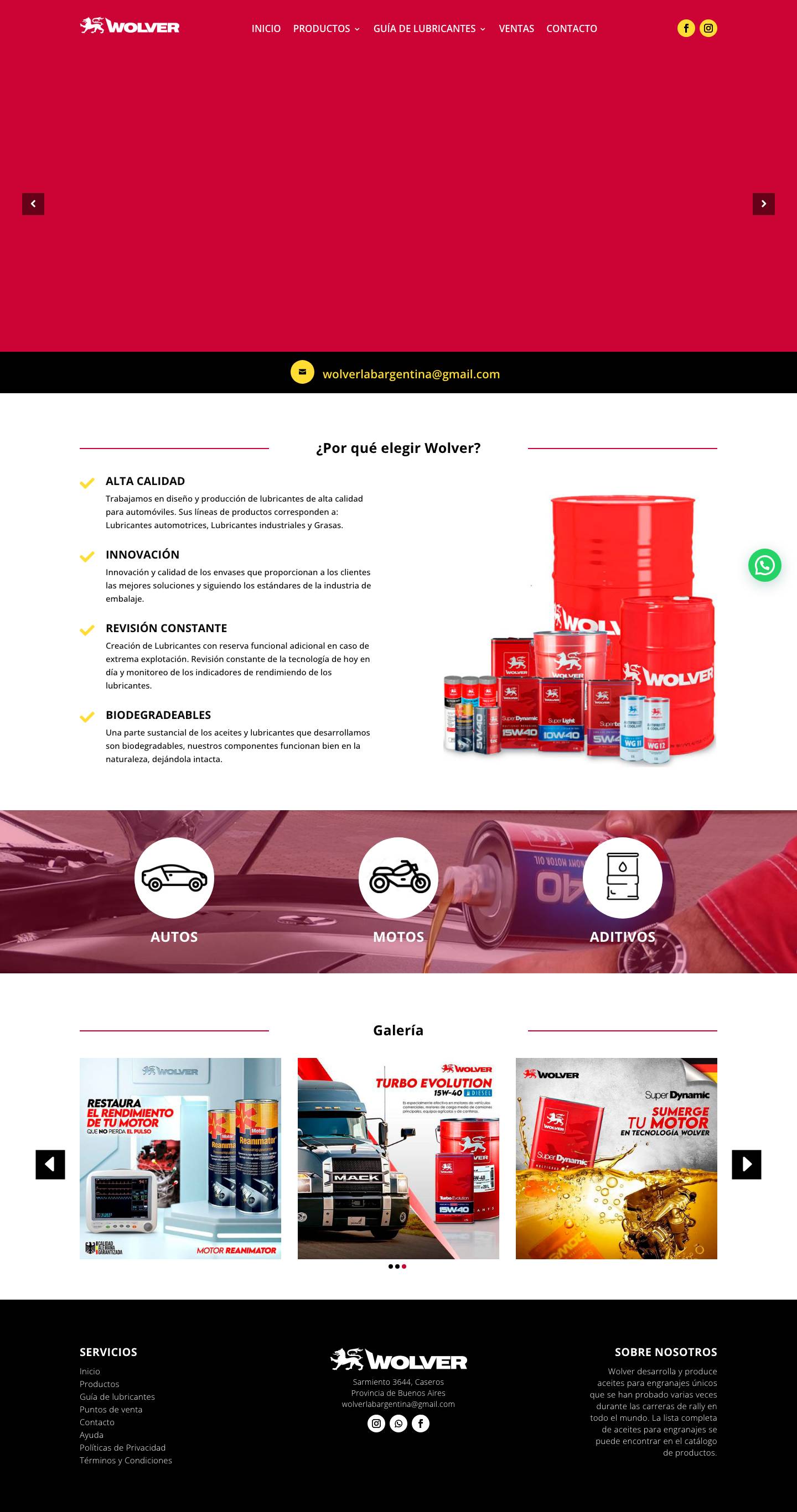 La mejor calidad de Lubricantes Automotrices | Wolver ArgentinaWhatsApp - Full Screenshot
