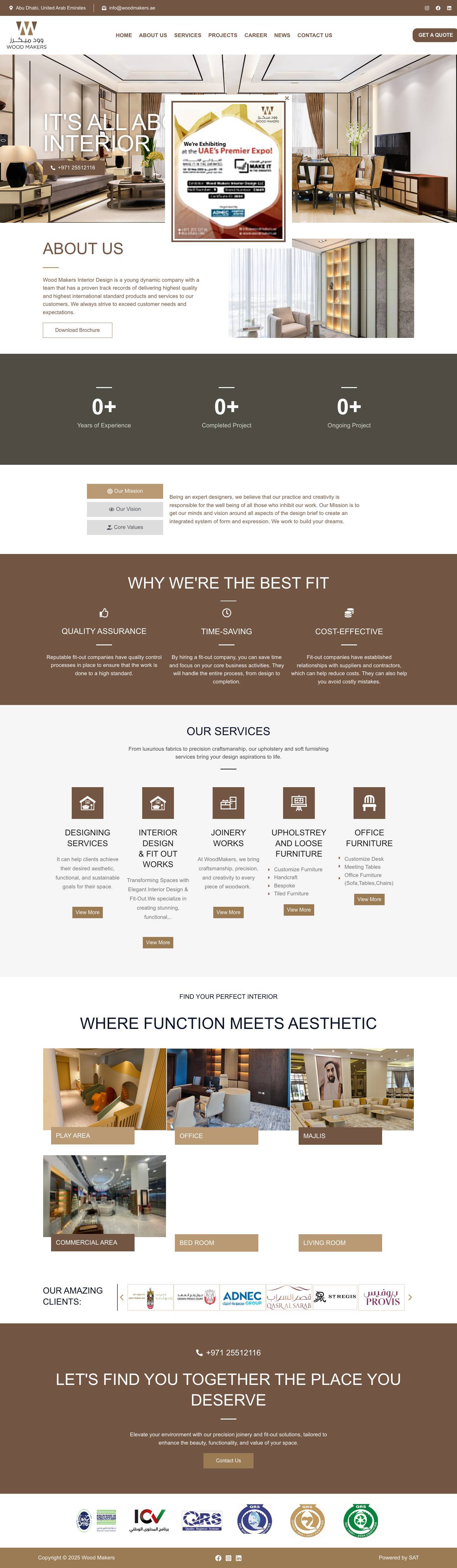 Wood Makers Interior Design LLC - Full Screenshot