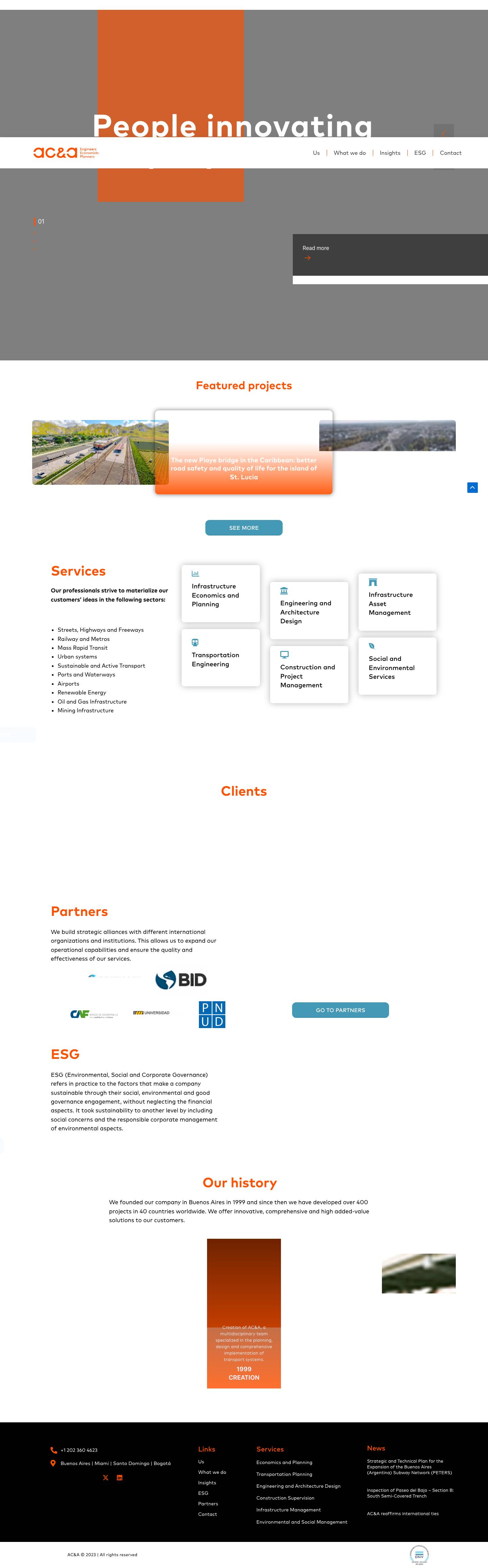 AC&A | Engineers, Economists, Planners - Full Screenshot