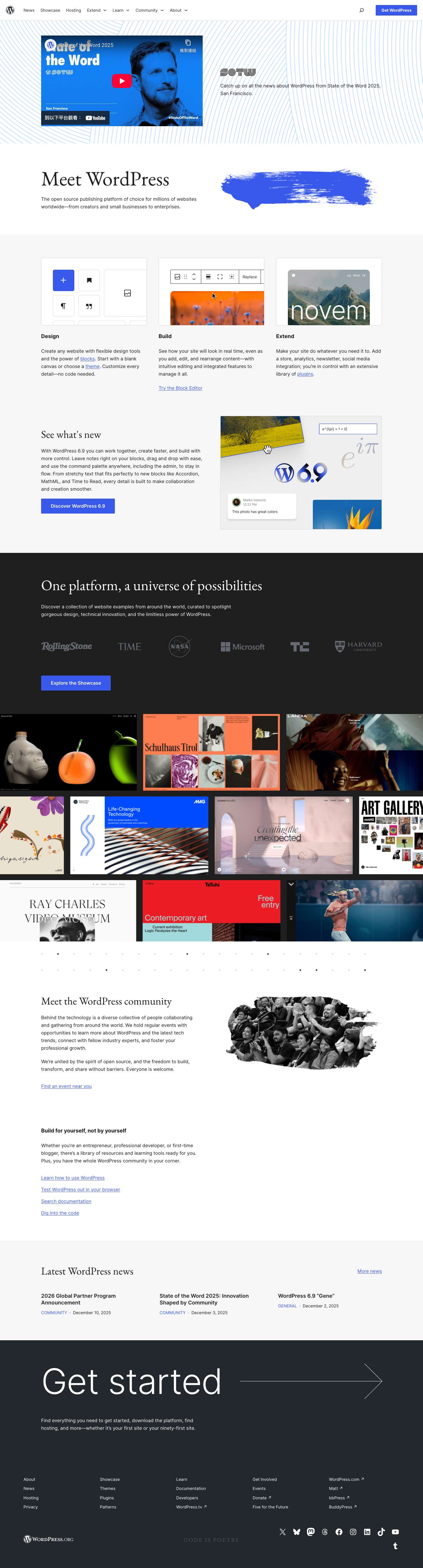 Blog Tool, Publishing Platform, and CMS – WordPress.orgWordPress.orgWordPress.orgWordPress.org - Full Screenshot