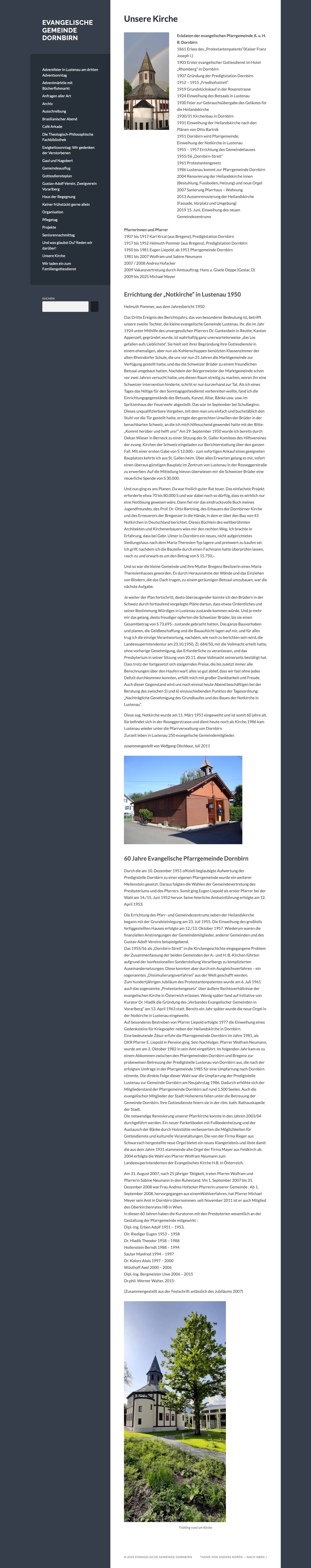 Evangelische Gemeinde Dornbirn - Full Screenshot